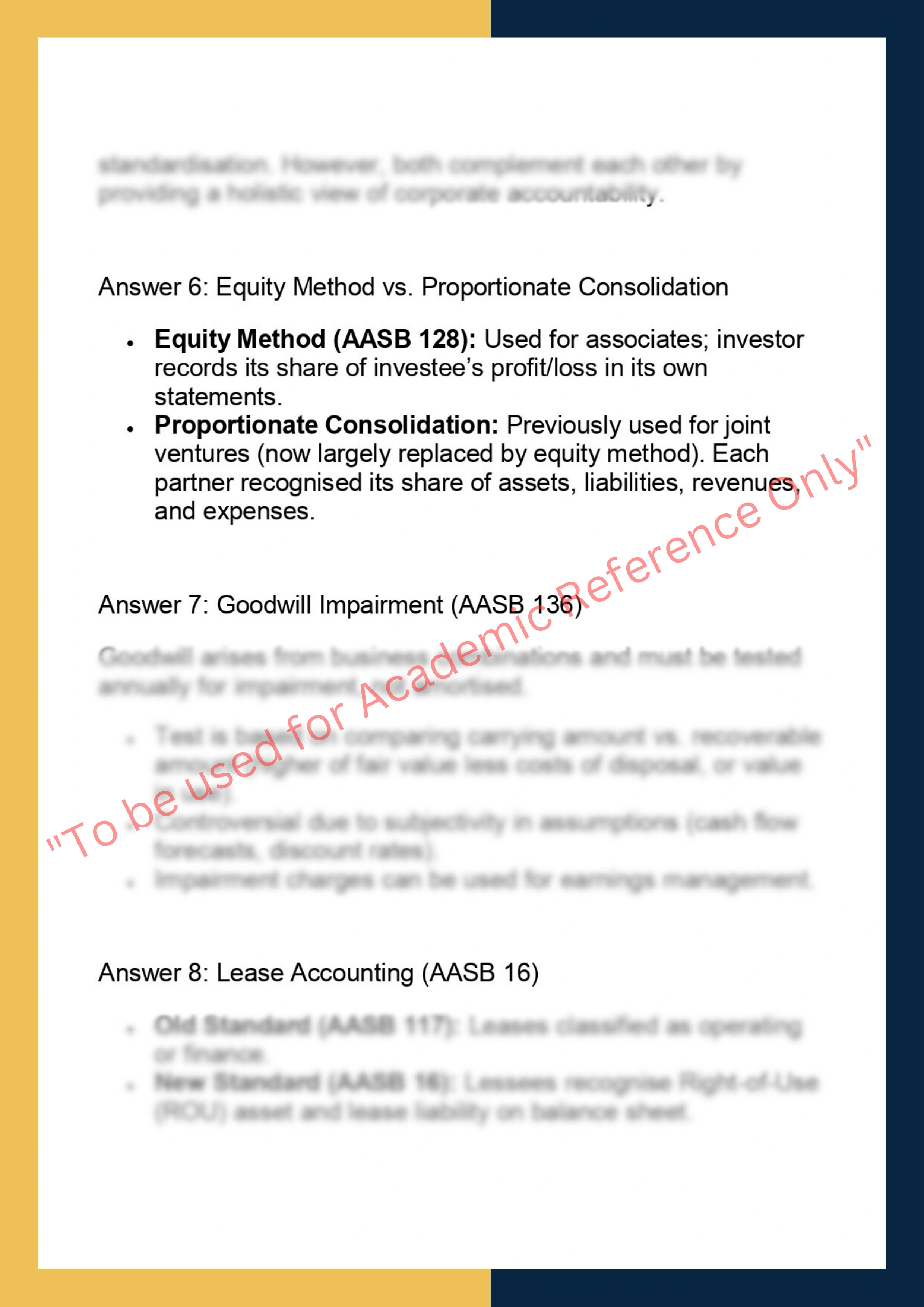 ACCT7001  – Advanced Financial  Accounting 5