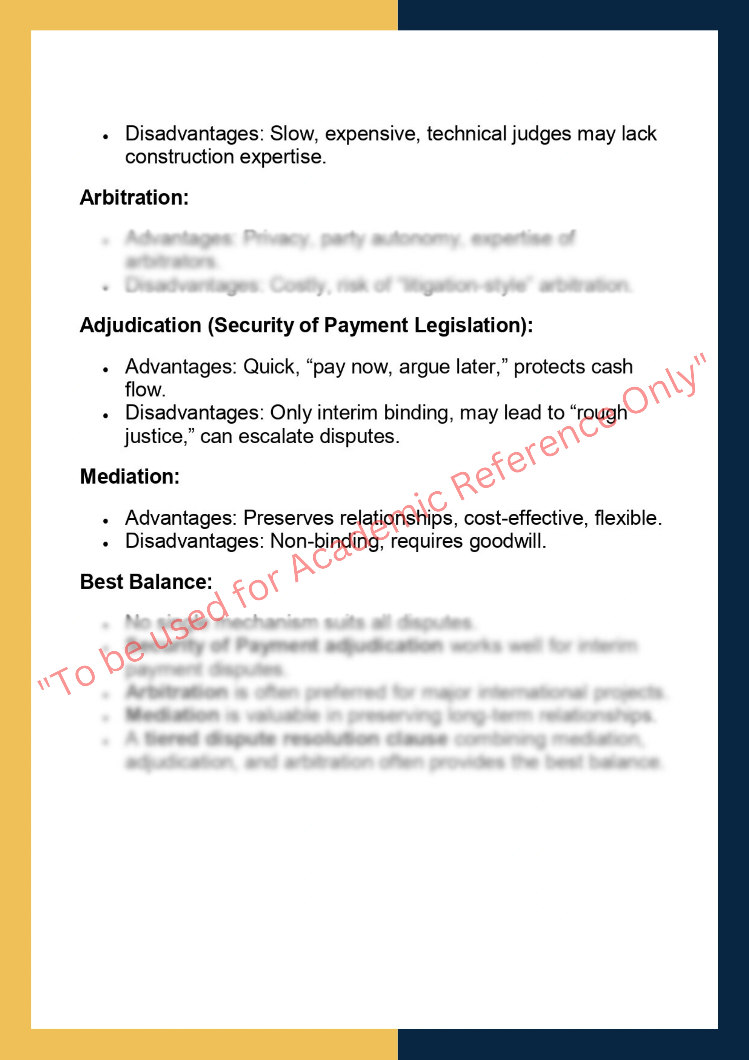 LAWS70128 – Advanced Construction Law 5