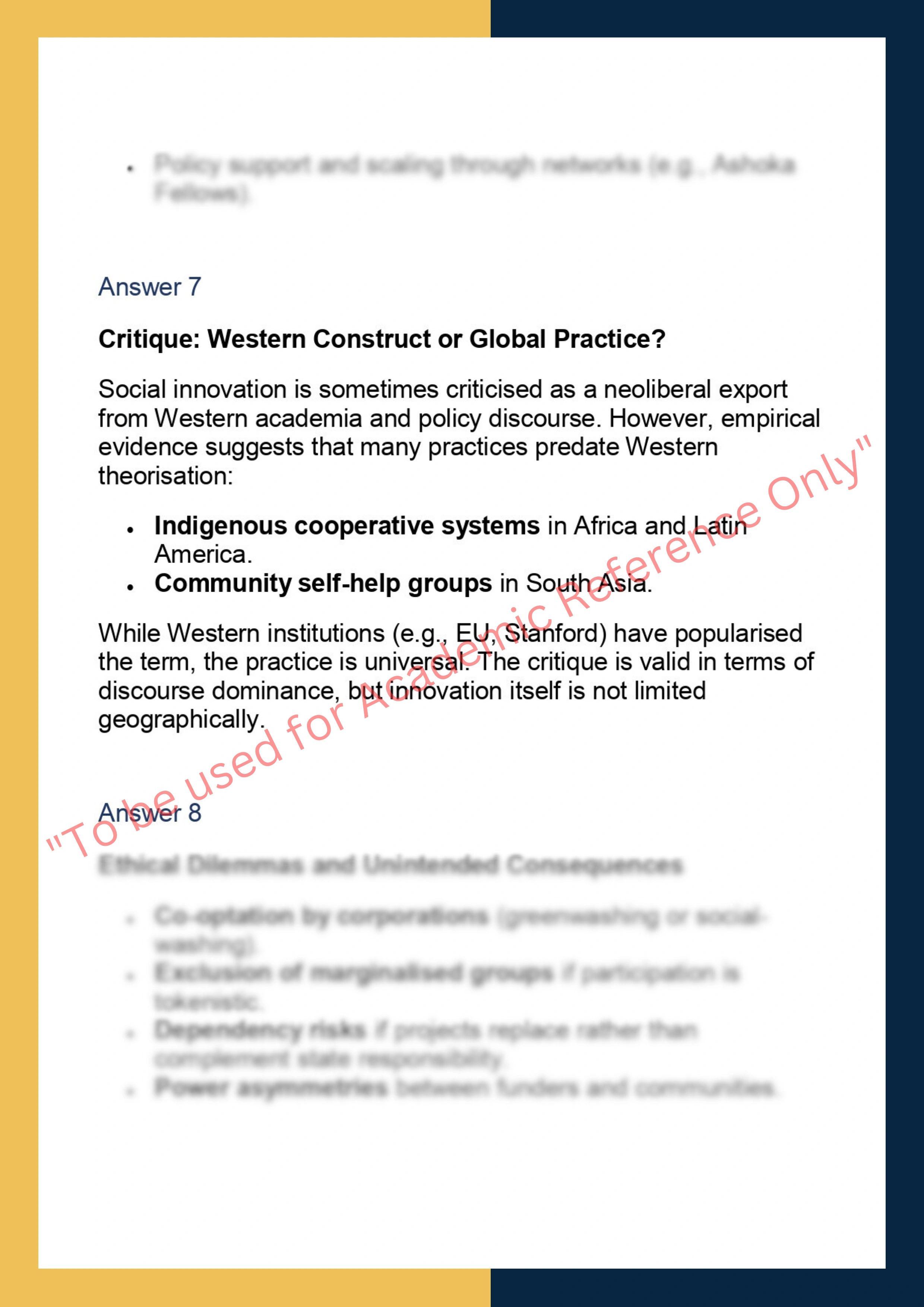 SOCI7200 – Social Innovation & Development 5