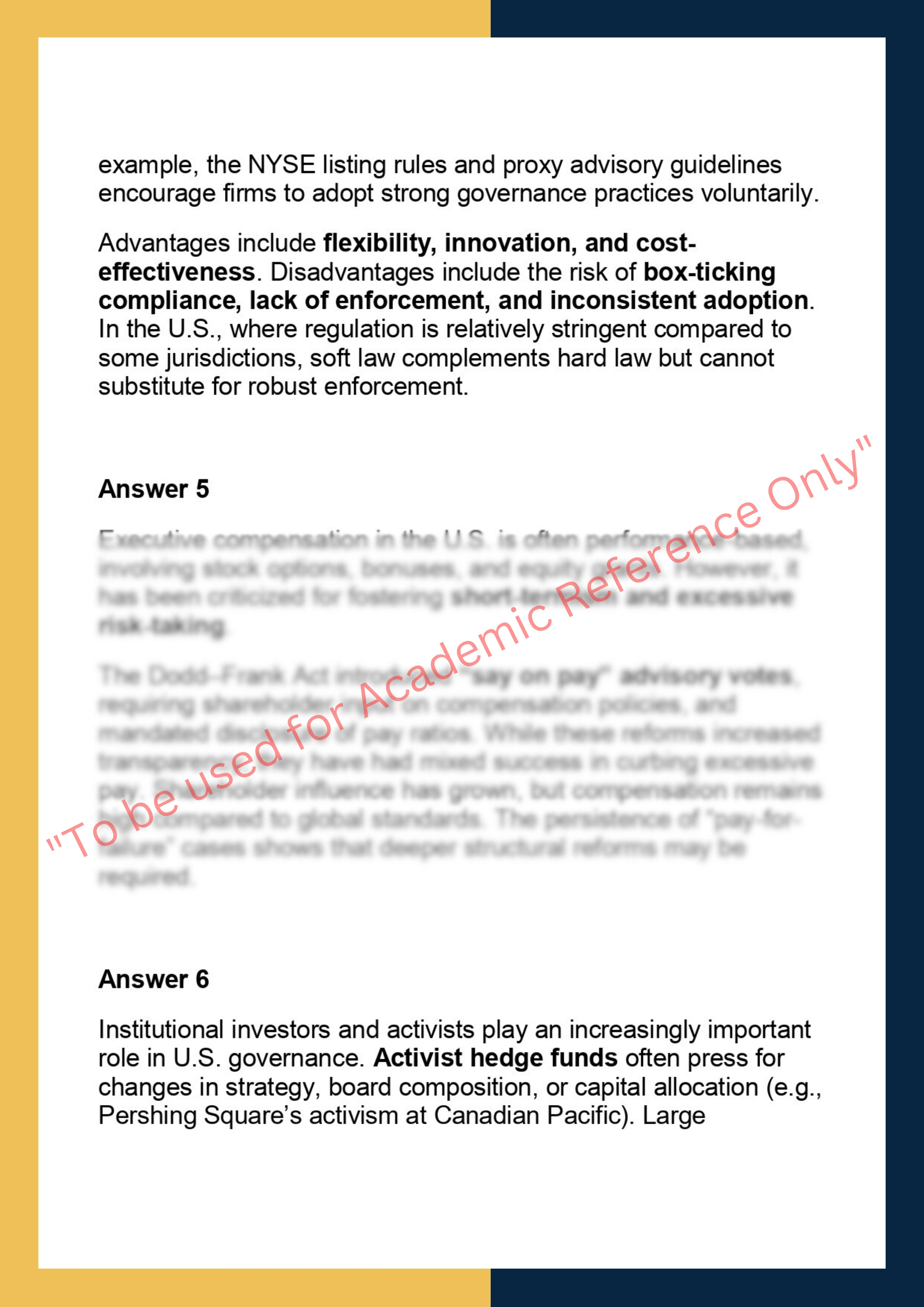 SOLM023 – Corporate Governance: Operation  & Practice 5