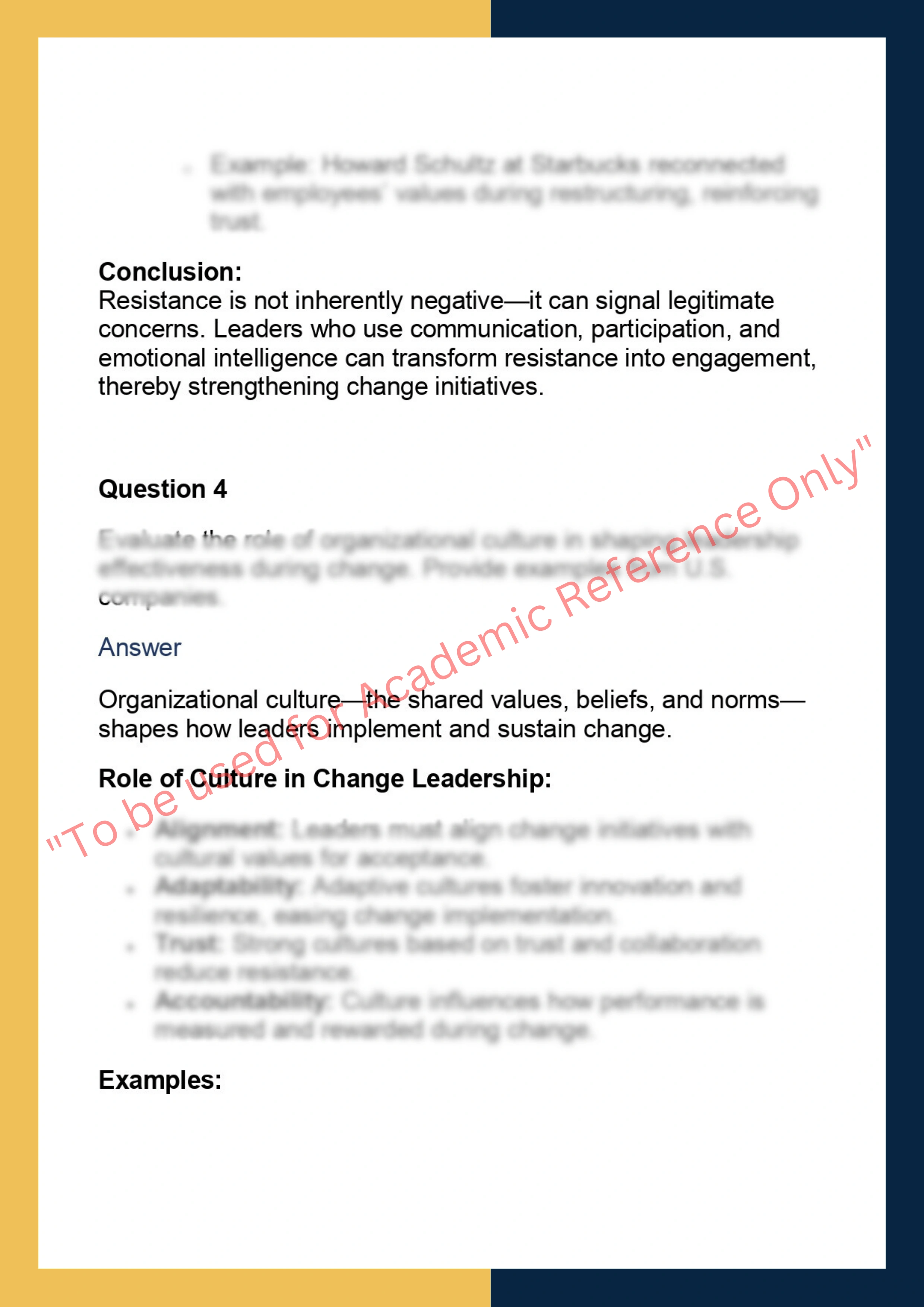 MGMT7320 –  Leadership and Change  Management 5