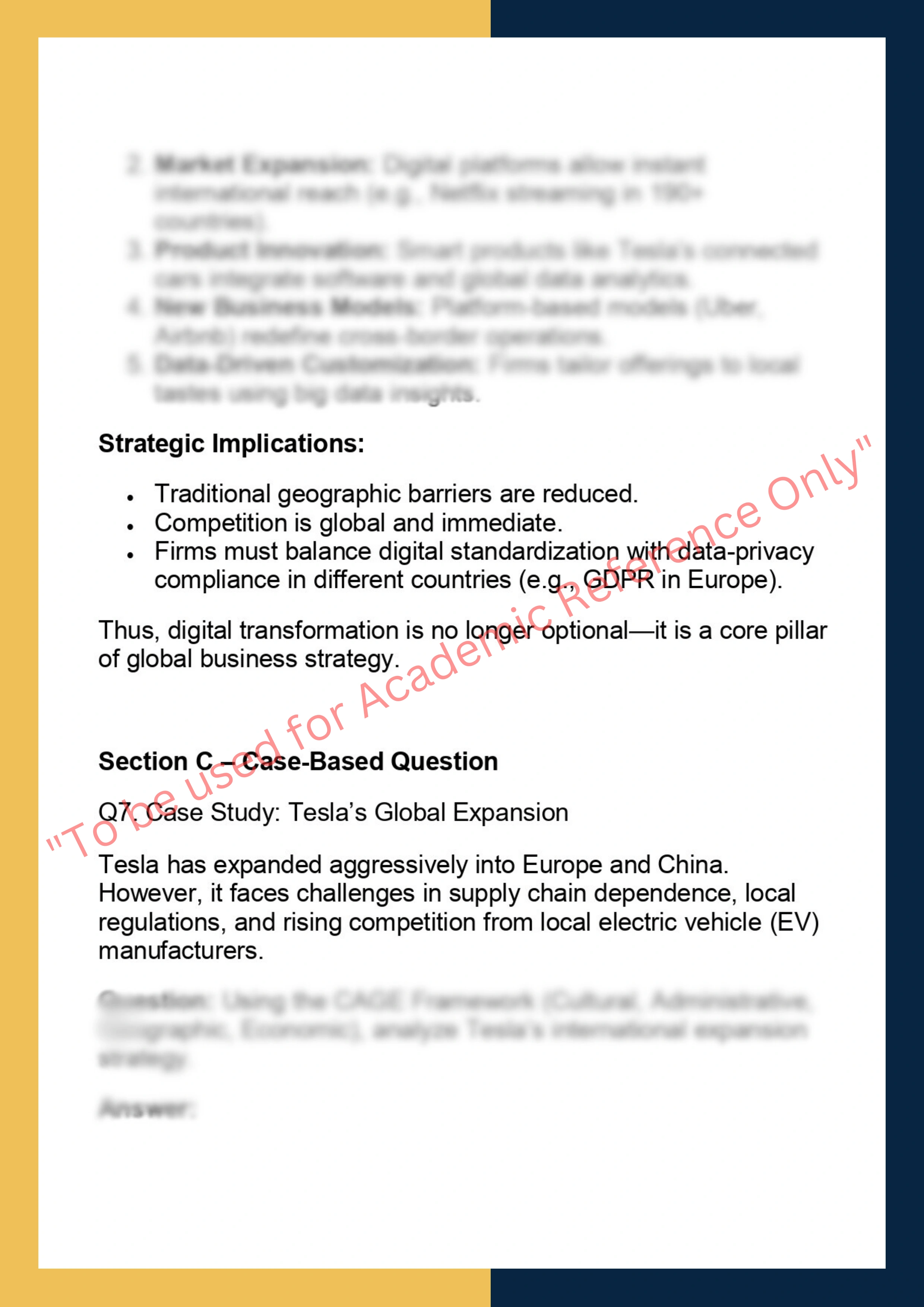 BUSN7032 –  Global Business Strategy 5