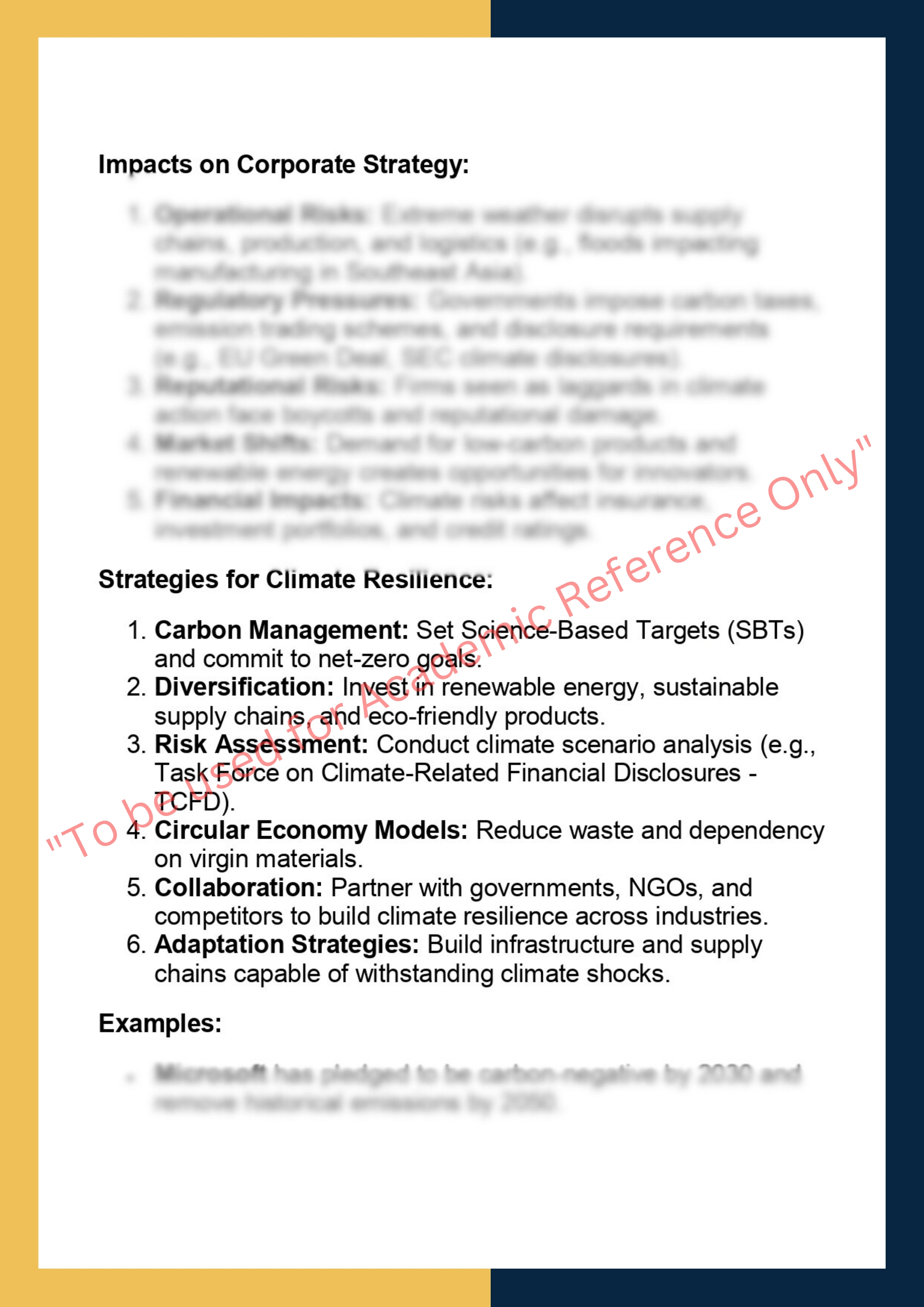 MGMT7305 – Sustainable Business Strategies 5