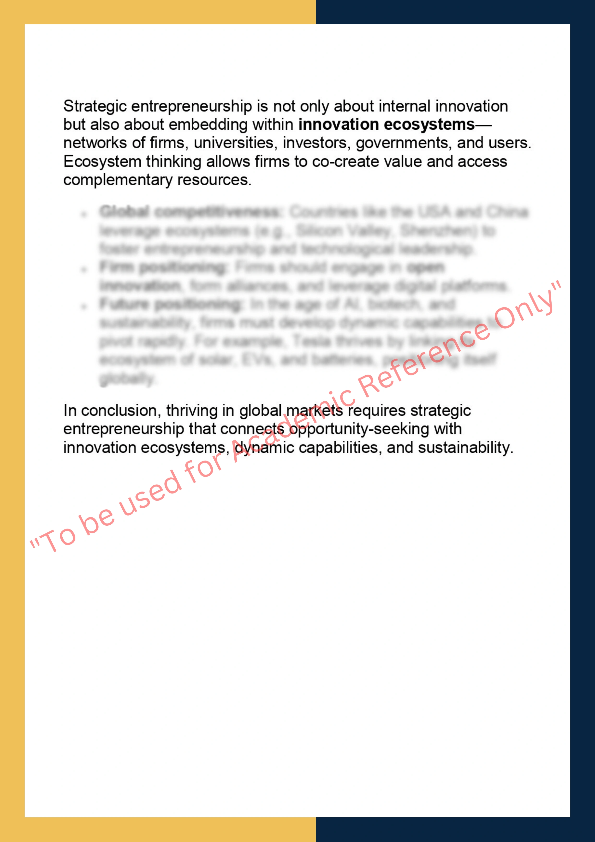 STRT7502 – Strategic Entrepreneurship &  Innovation 5