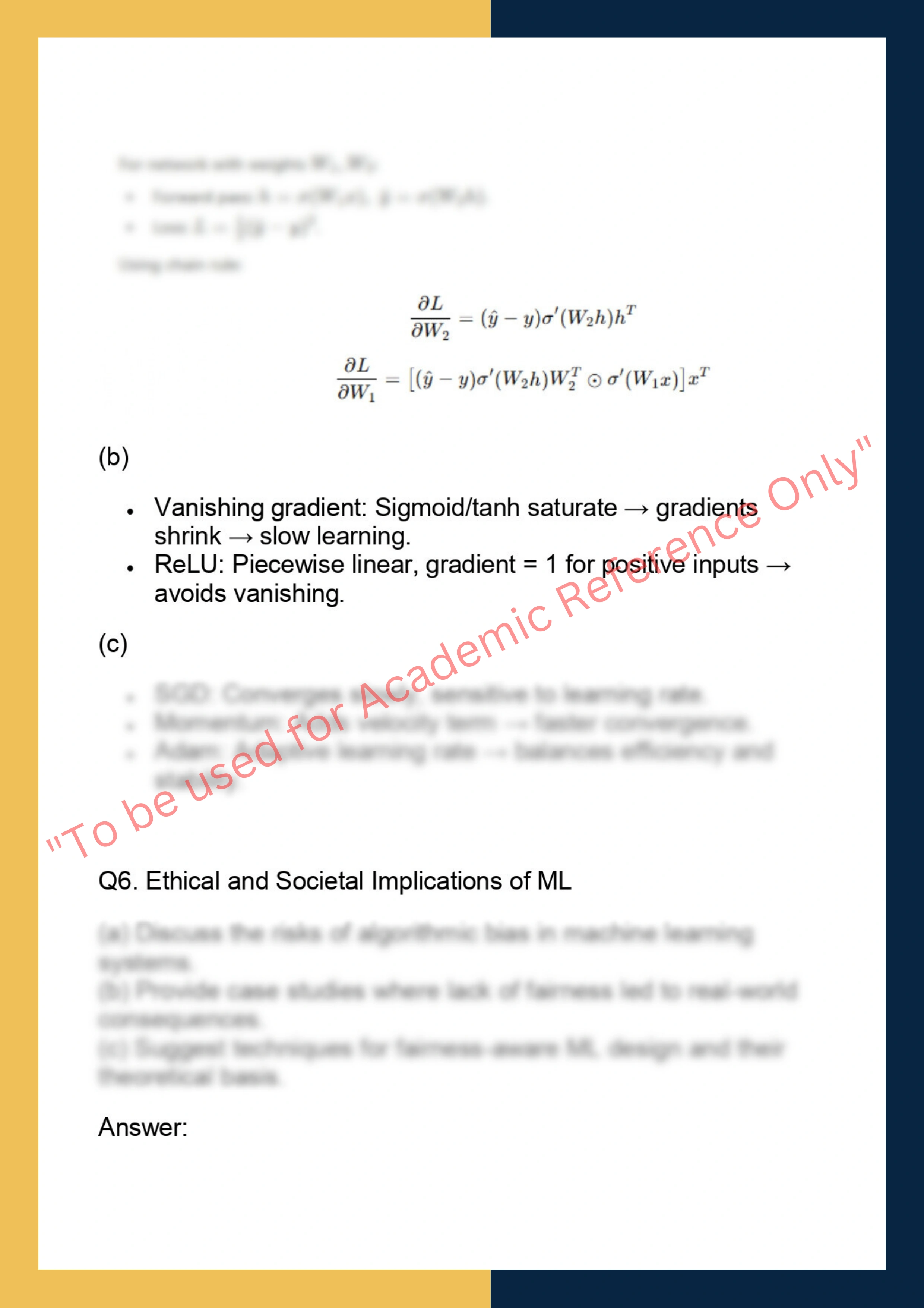 COMP70050–  Machine Learning 5