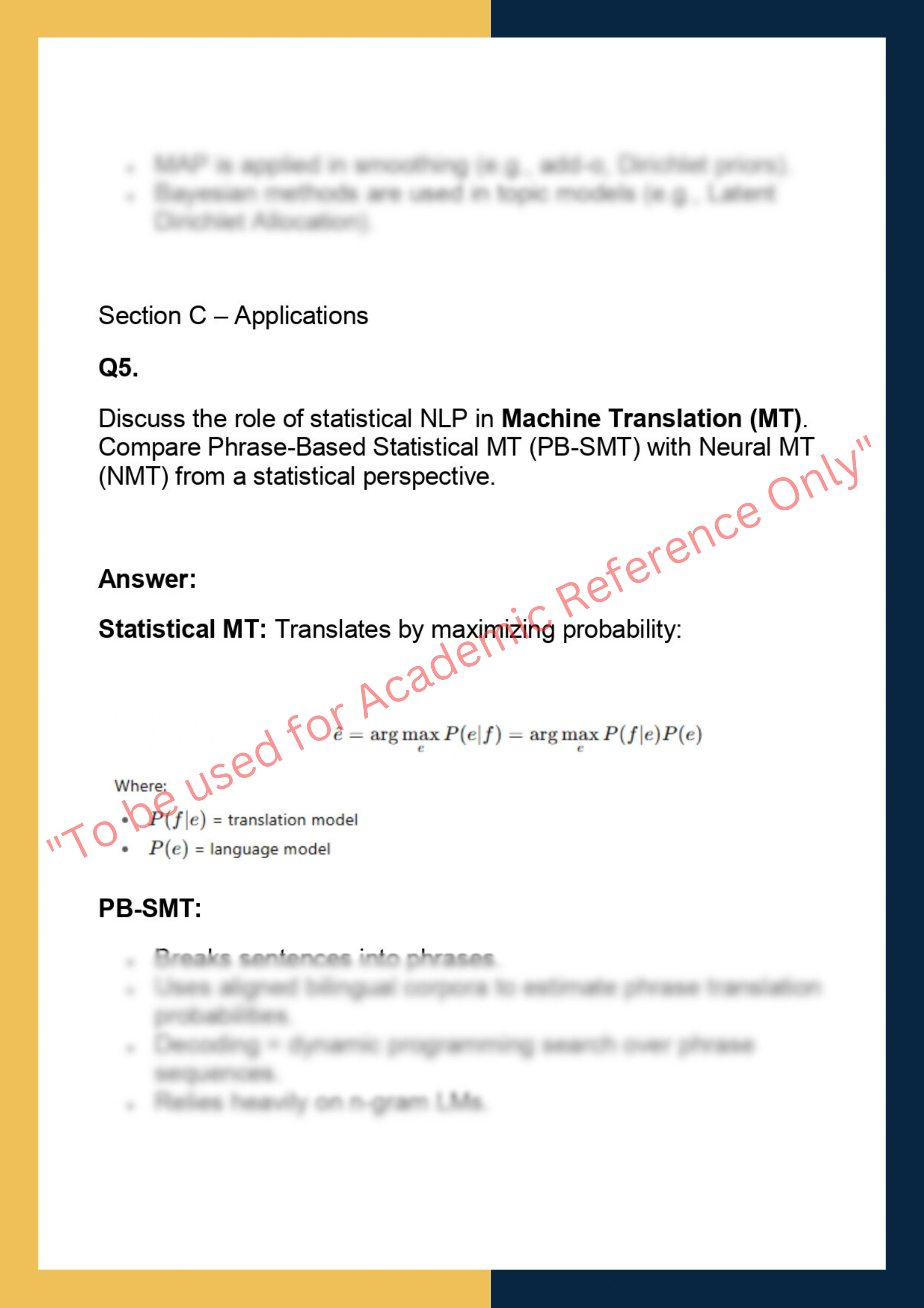 COMP0087 – Statistical Natural Language  Processing 5