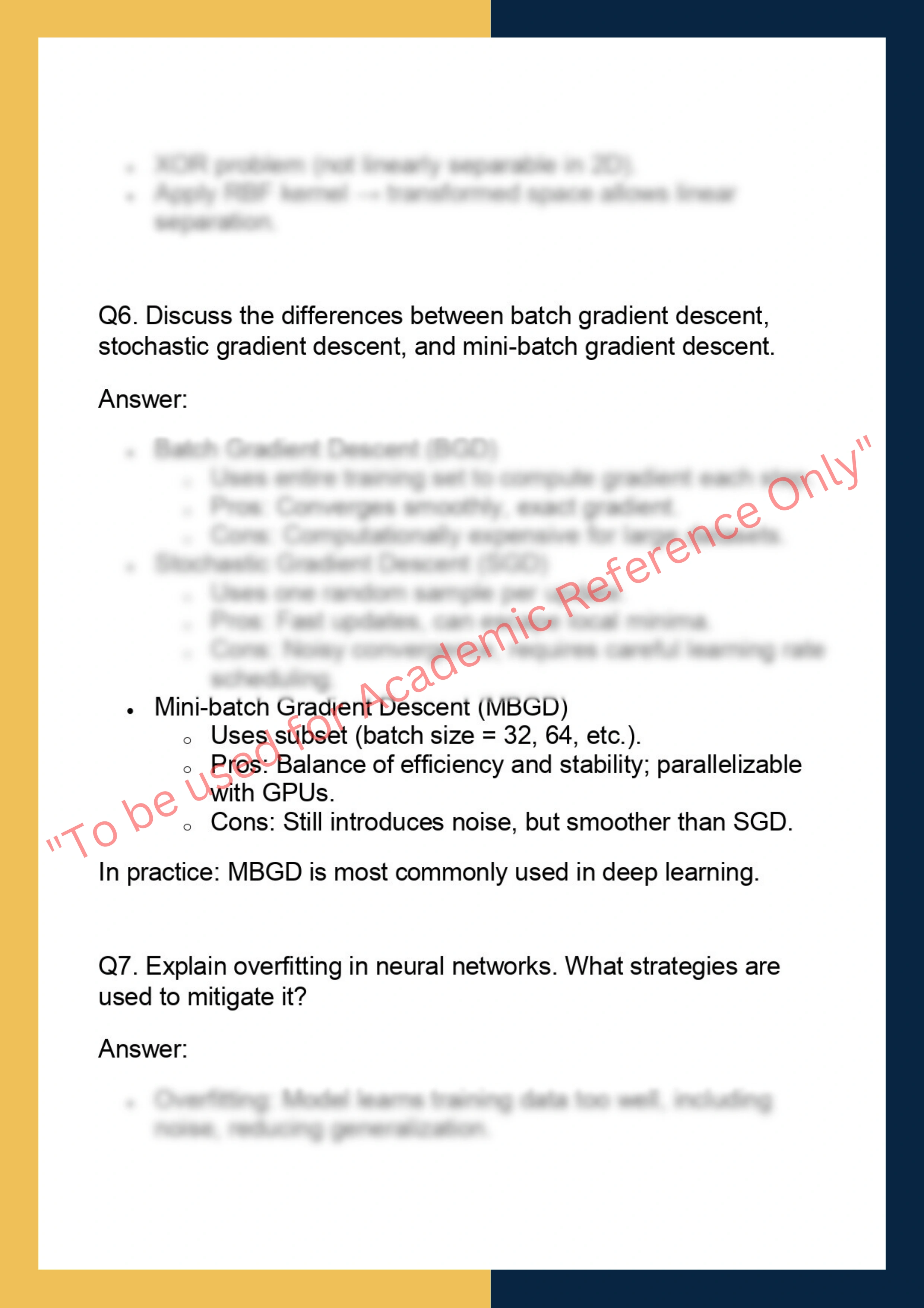 COMP7230 – Machine Learning: Principles and  Applications 5
