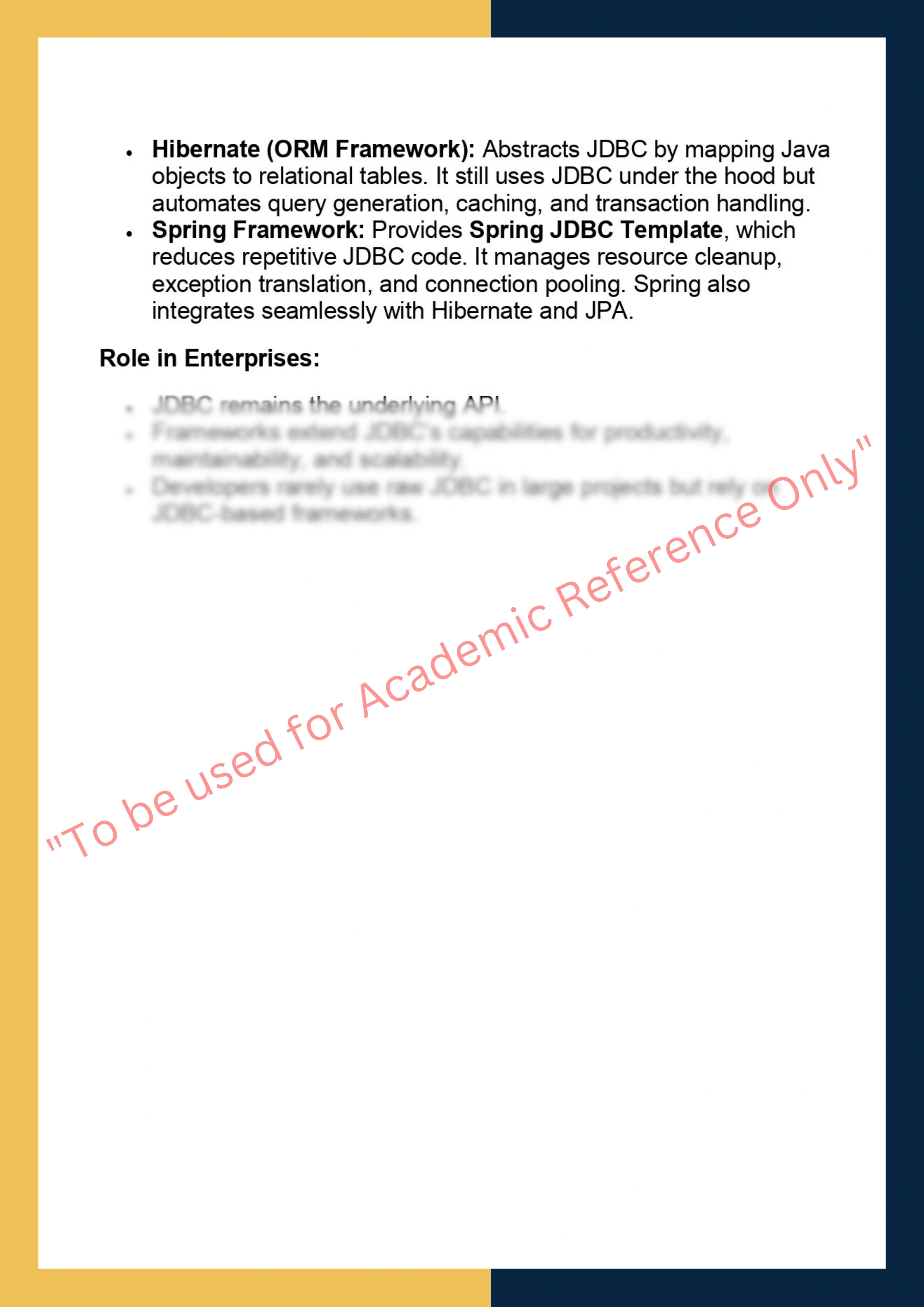 DBJ608 – Database Systems & JDBC 5