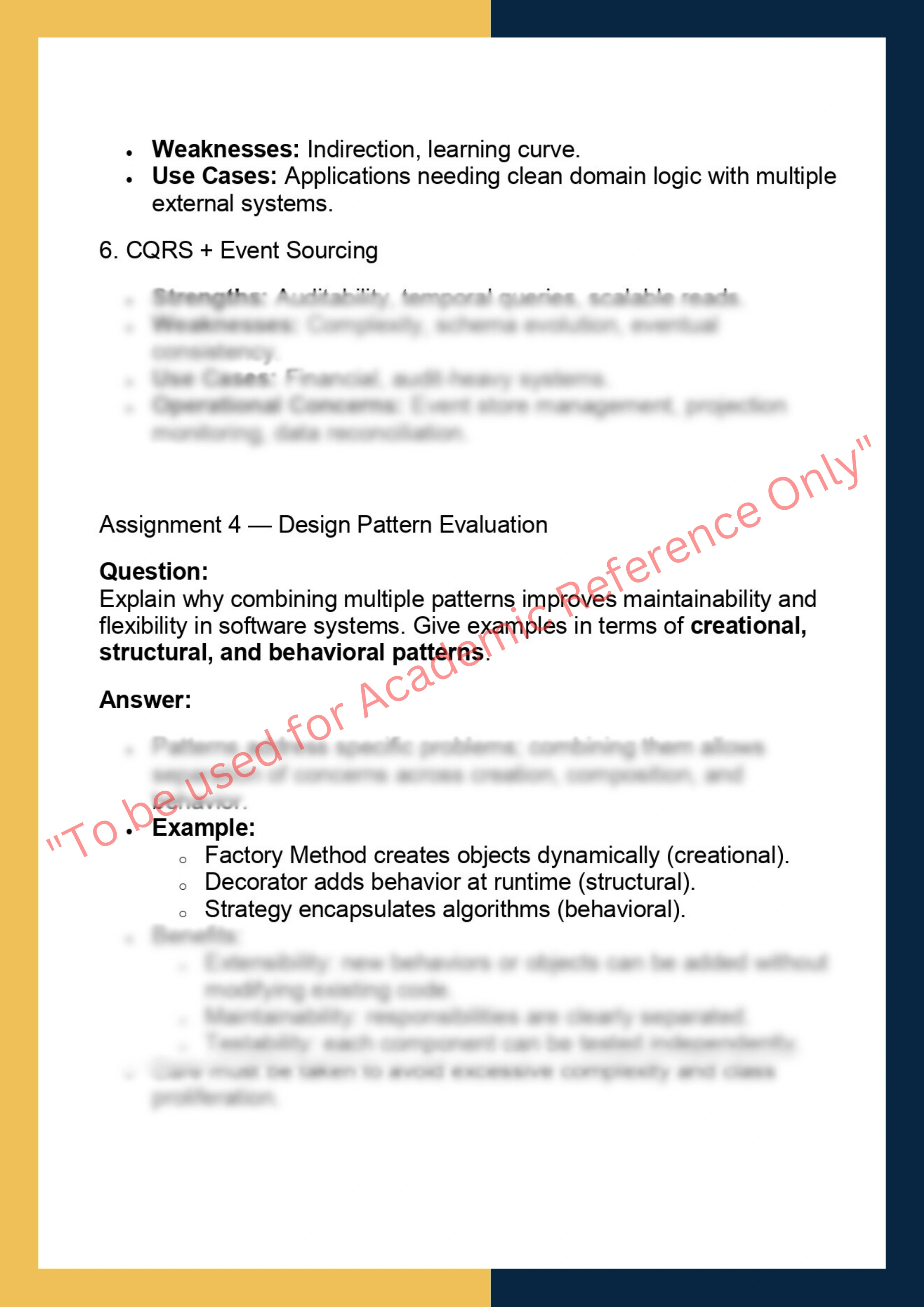 DPSA622 – Design Patterns & Software  Architecture 5