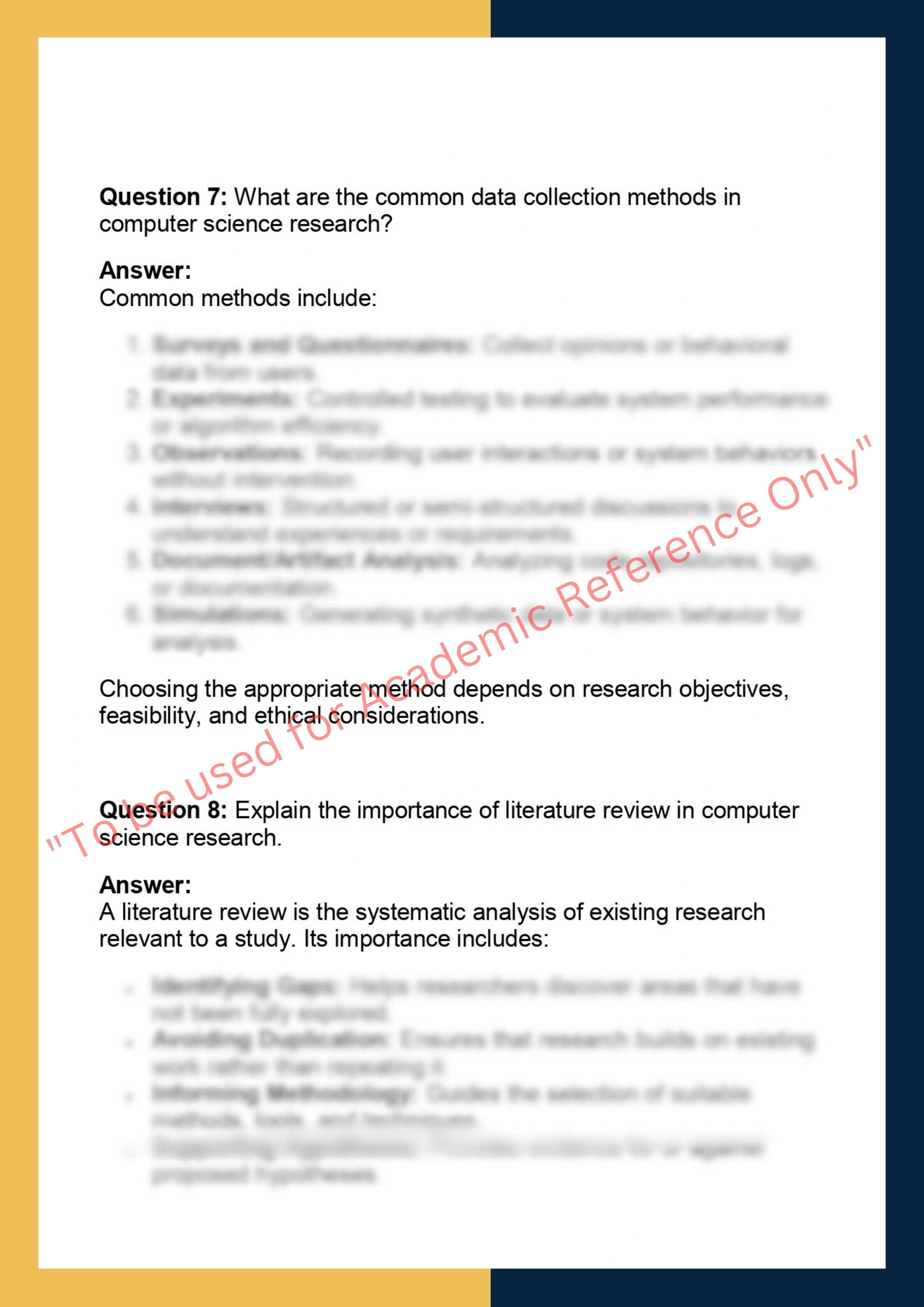 RMC638 – Research Methods in Computer  Science 5