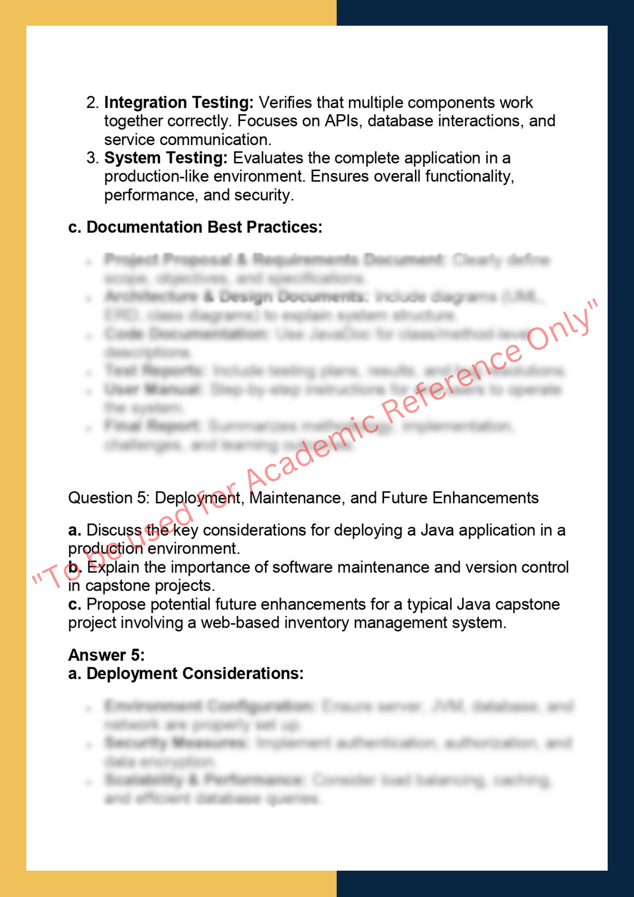 CPSJ640 – Capstone Project in Java Software  Development 5