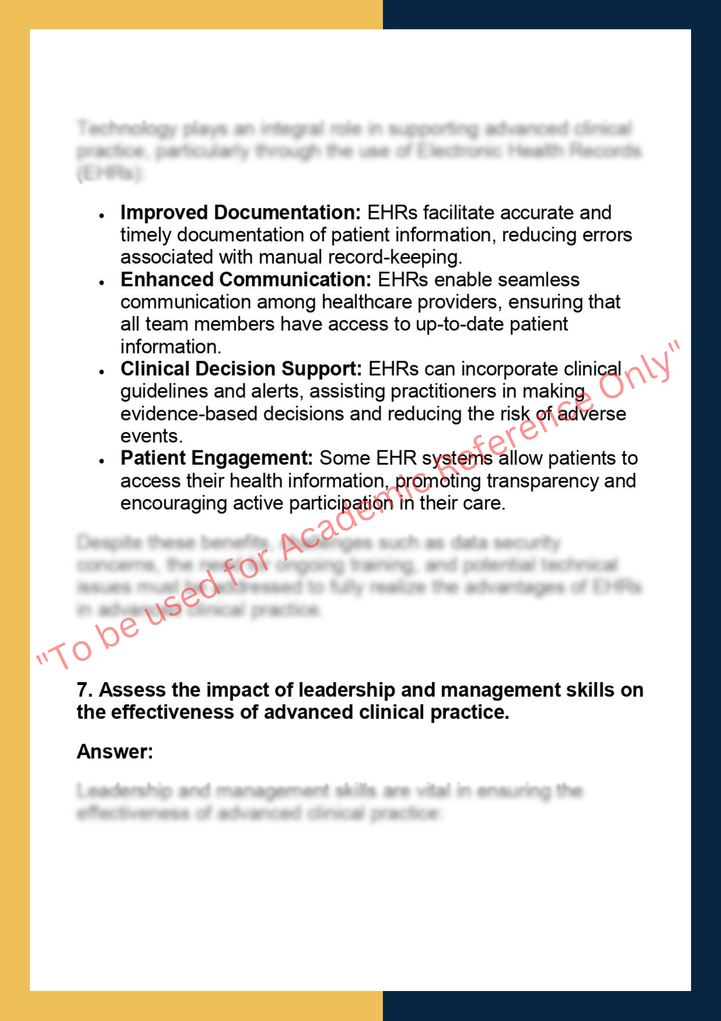 NUR2 – Advanced Clinical Practice 5