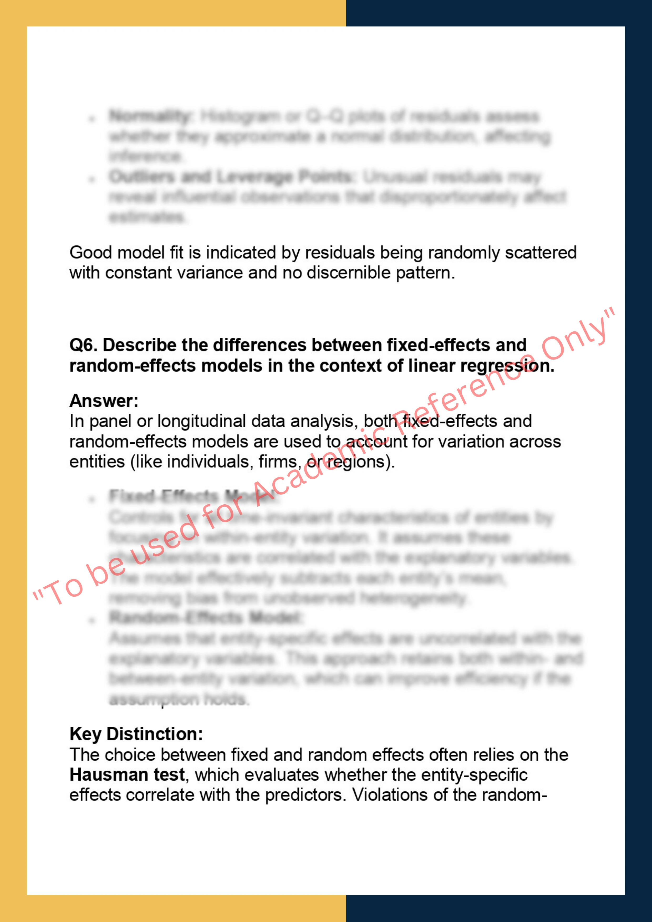 STA 530 – Linear Models & Regression 5