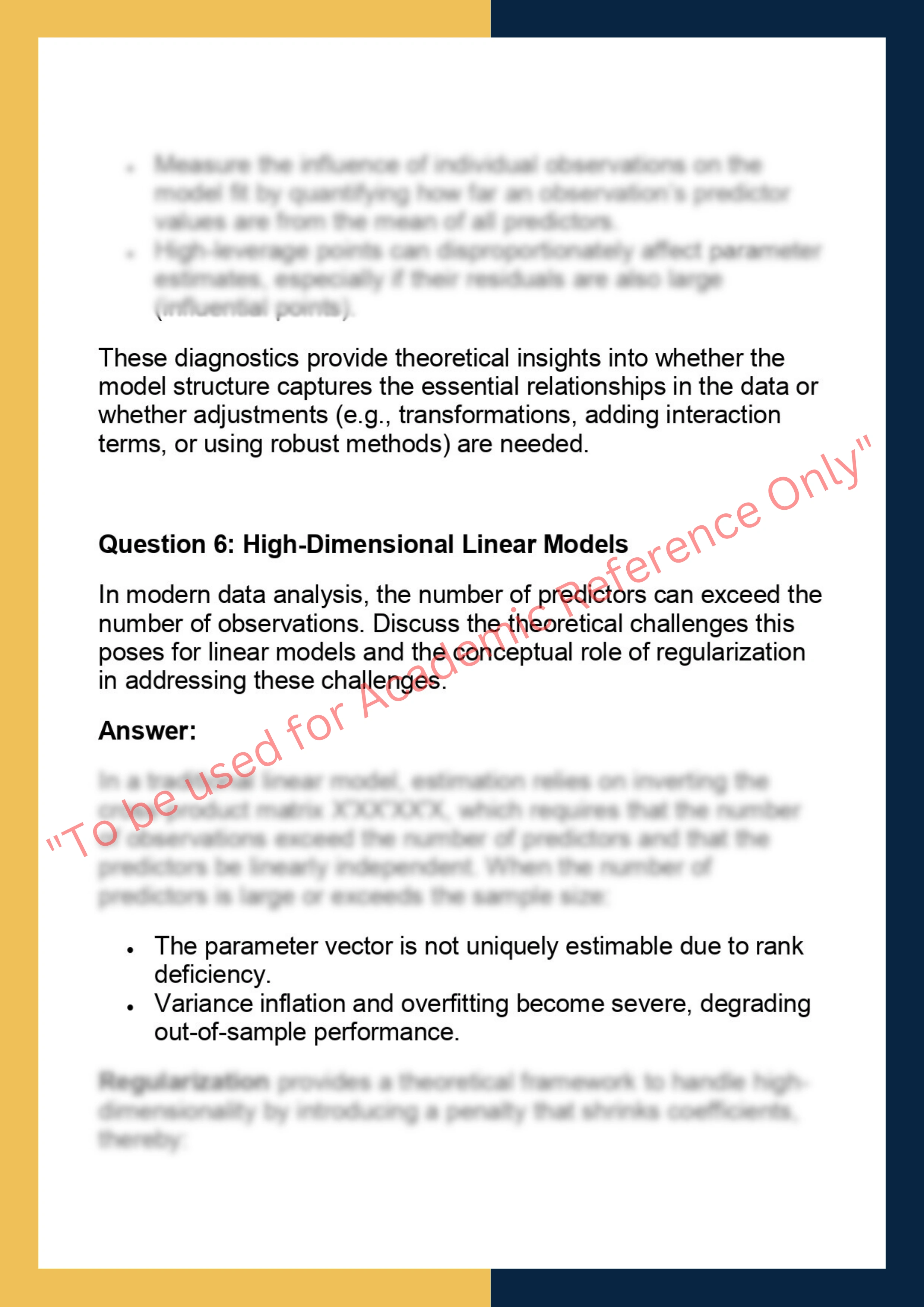 STAT 670- Advanced Linear Models 5
