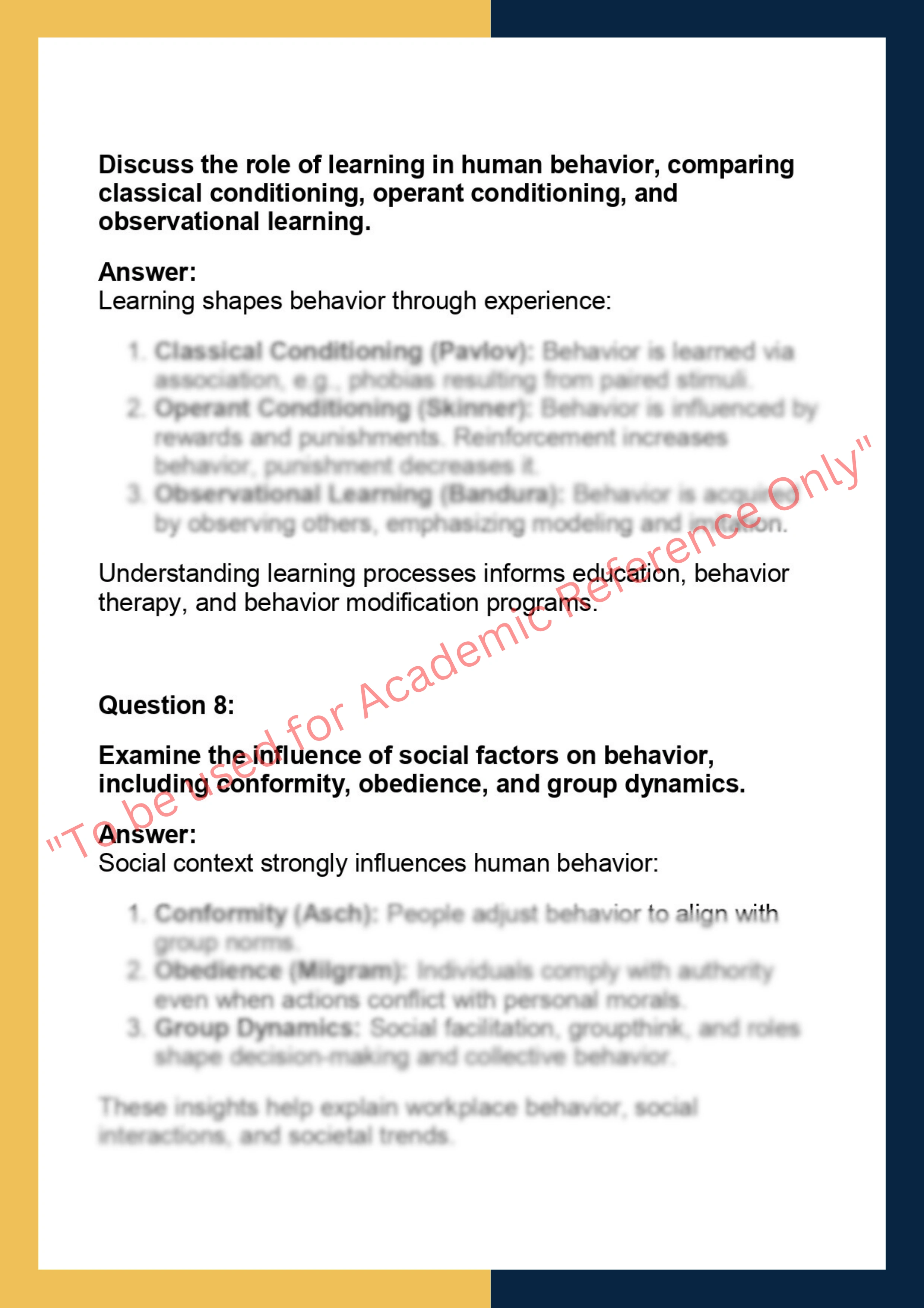PSY101 –  Introduction to Psychology 5