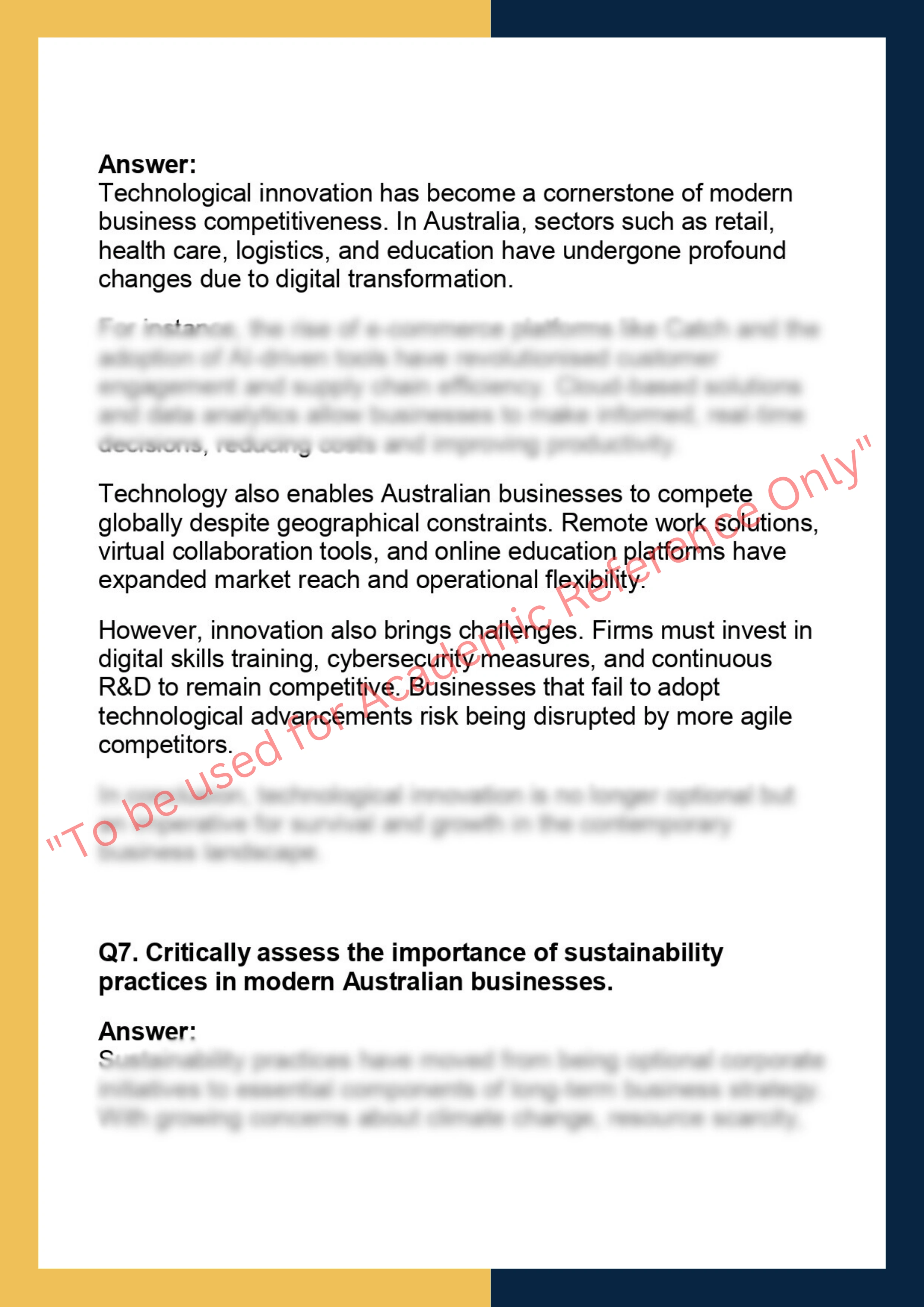 BUS101 –  Business Studies 5