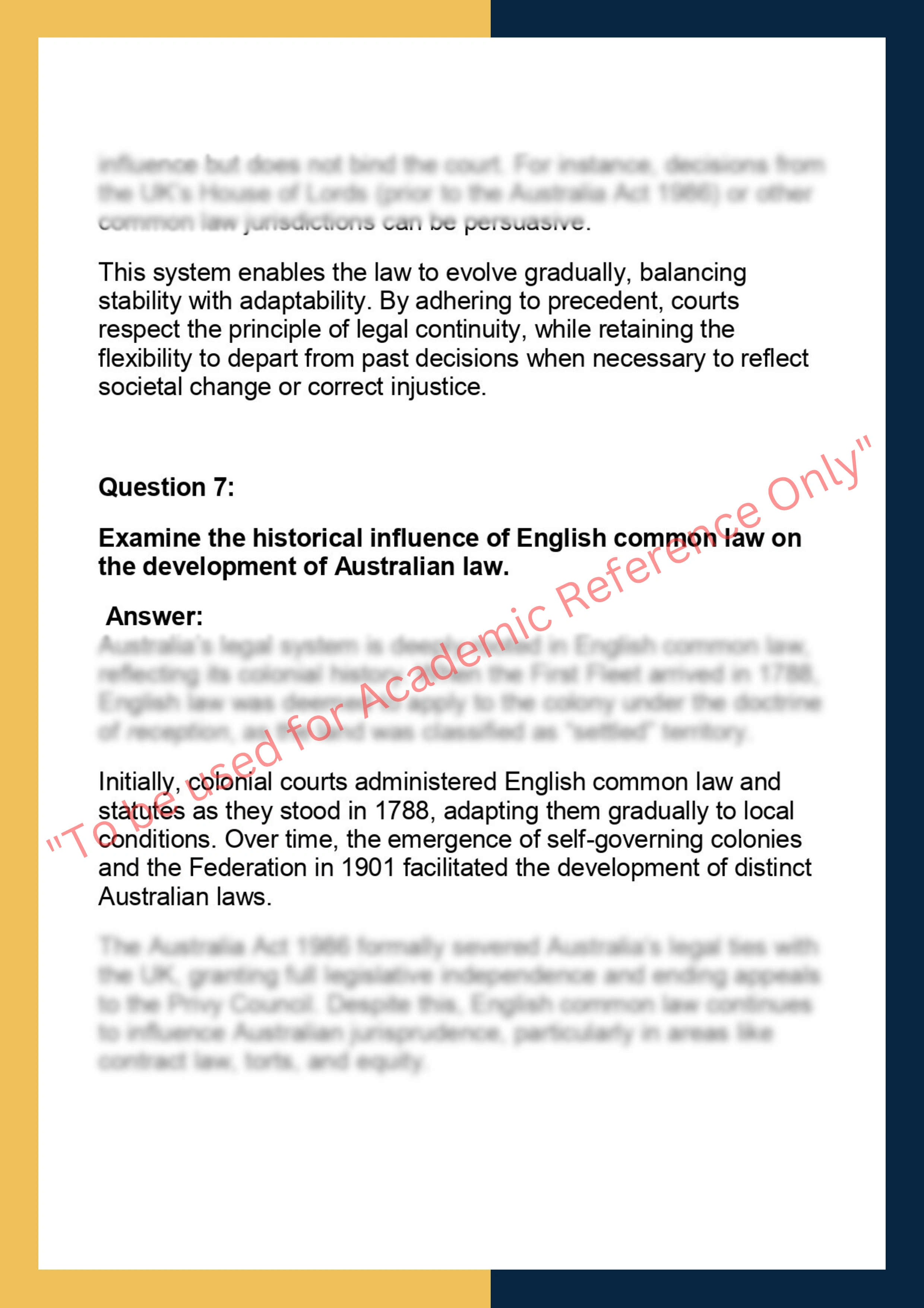 LAW101 – Introduction to Law Assignment 5