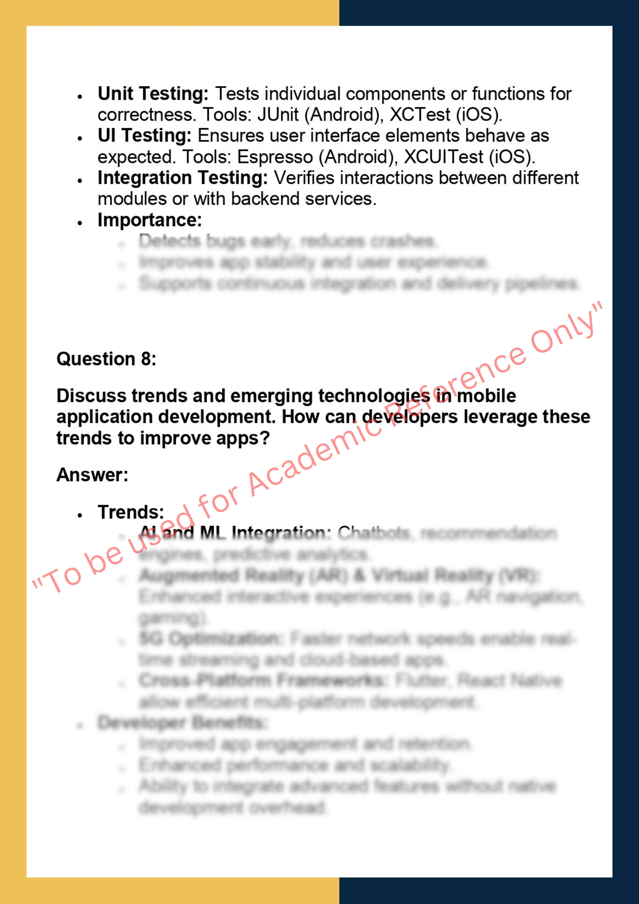 CS205 – Mobile Application Development 5