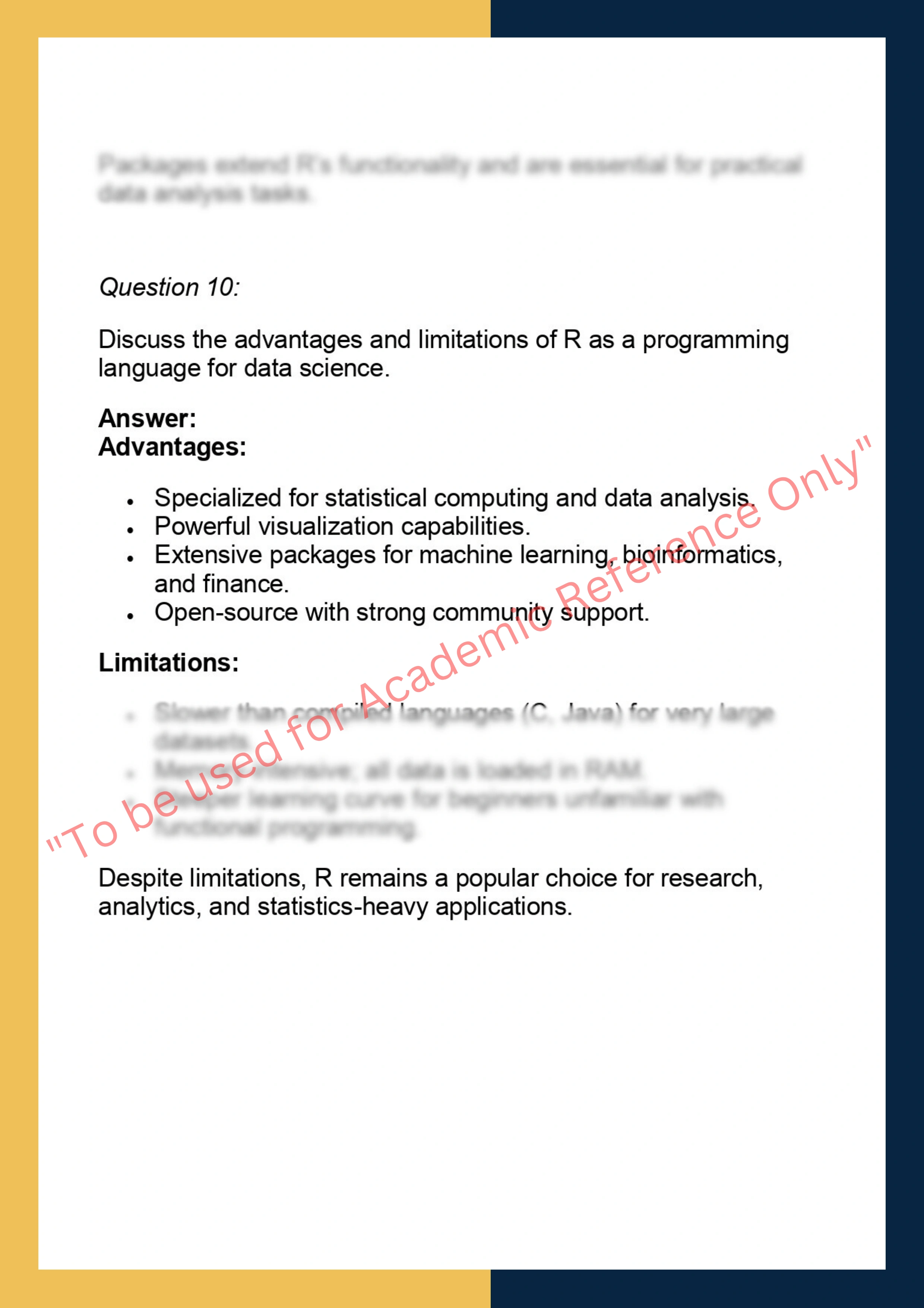 CS307 –  Programming with R 5