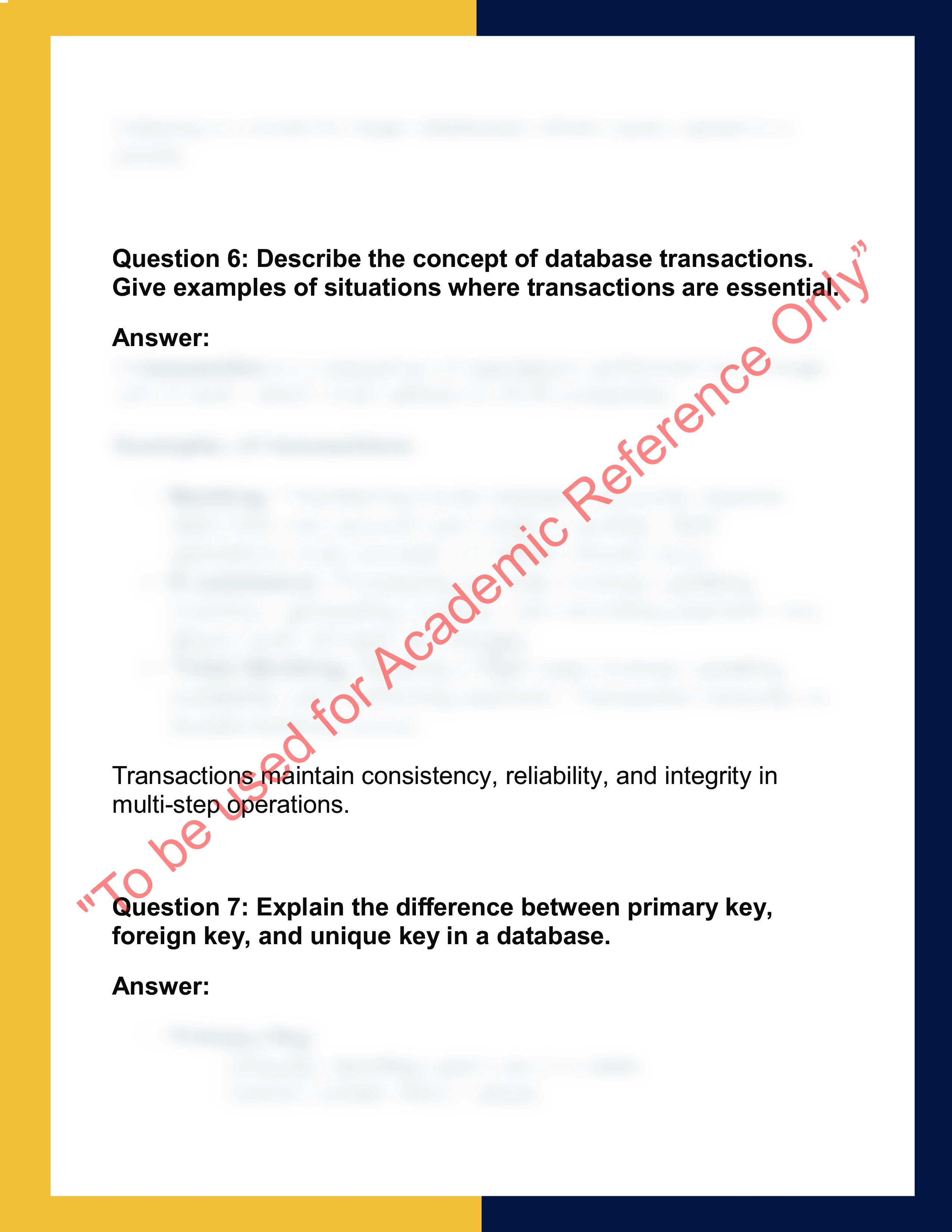 MCA303 – Database Management Systems 5