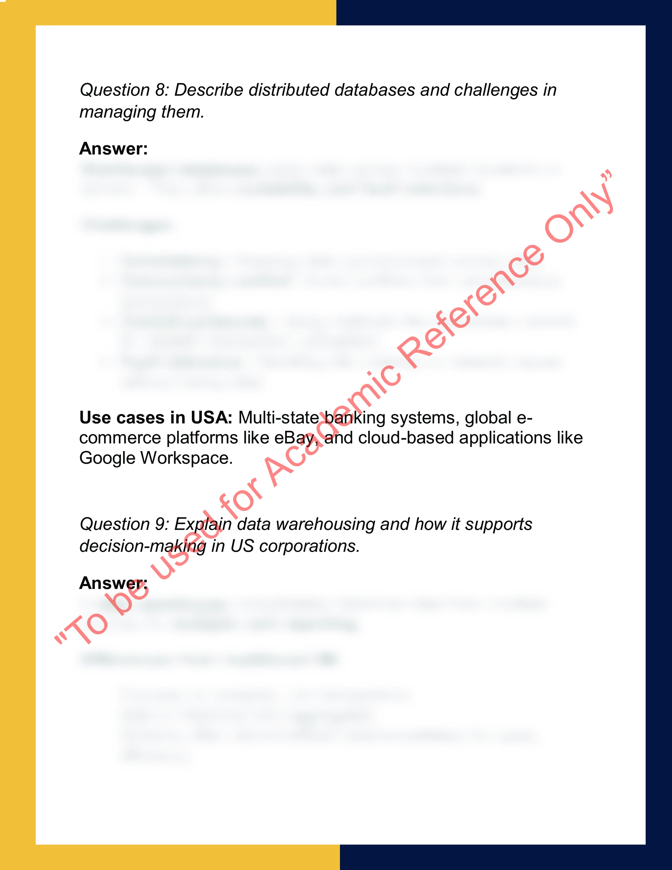 CSE305 – Database Systems and  Applications 5