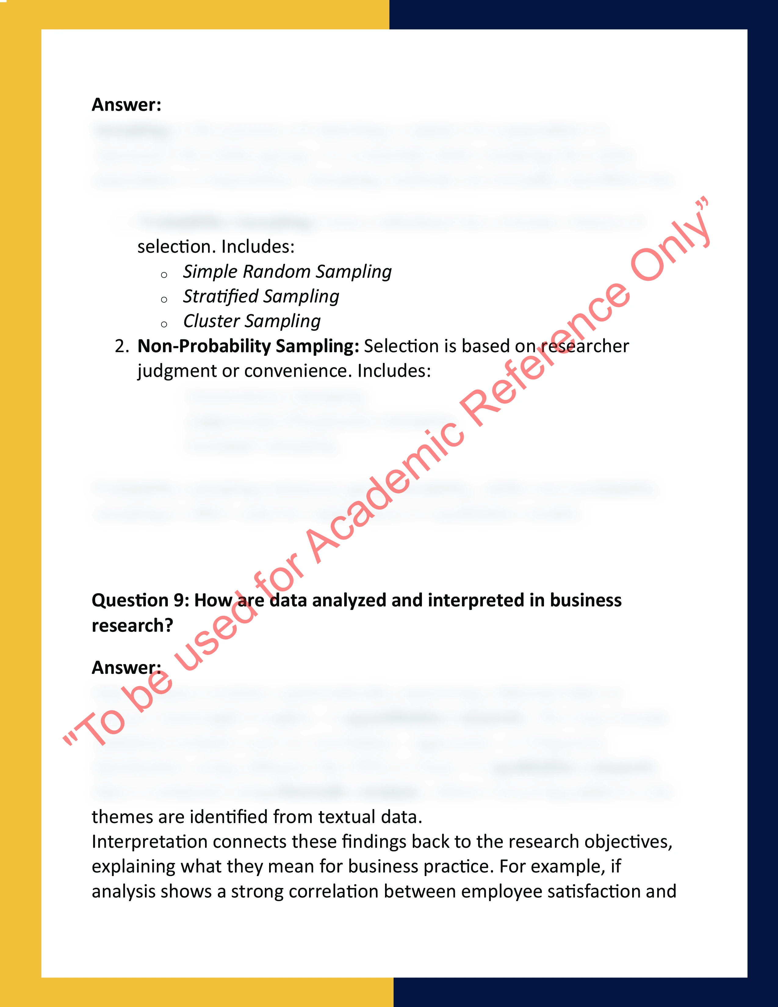 BUS201 – Business Research  Methods 5