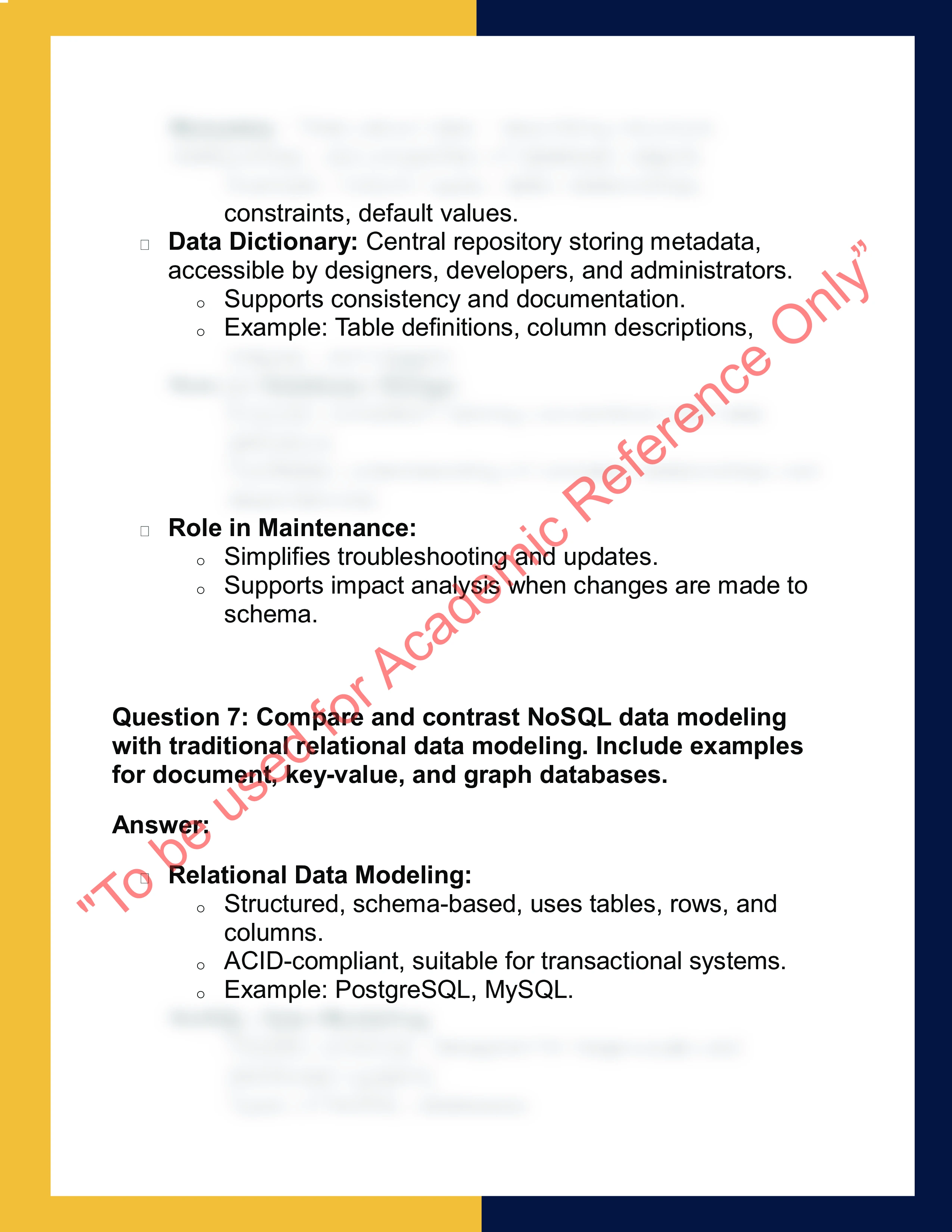 INFR199 – Advanced Data Modeling 5