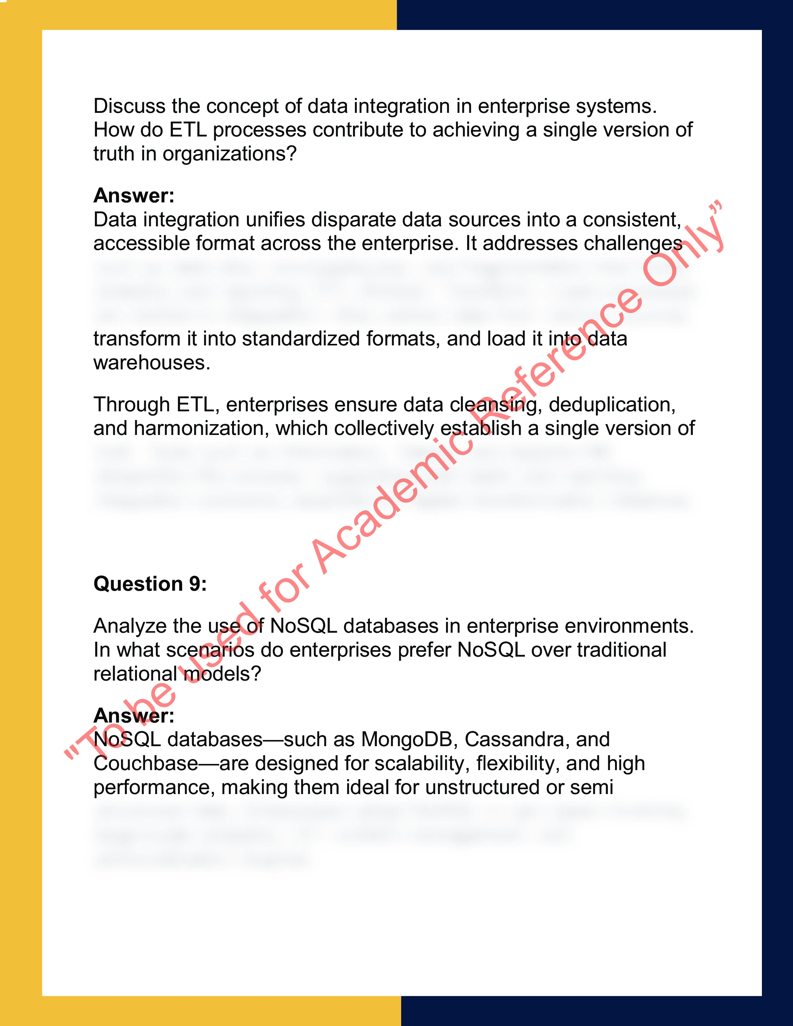INFO620 – Enterprise Database Systems 5