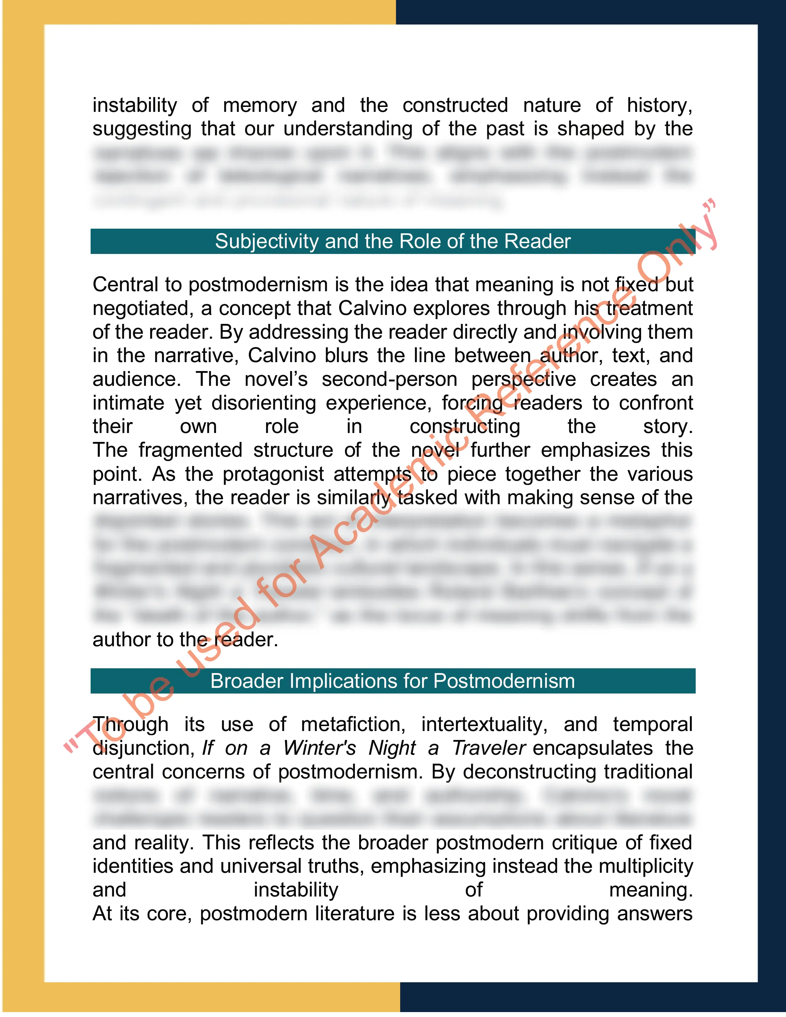 Assignment sample solution of ENG704 - Advanced Literary Studies 4