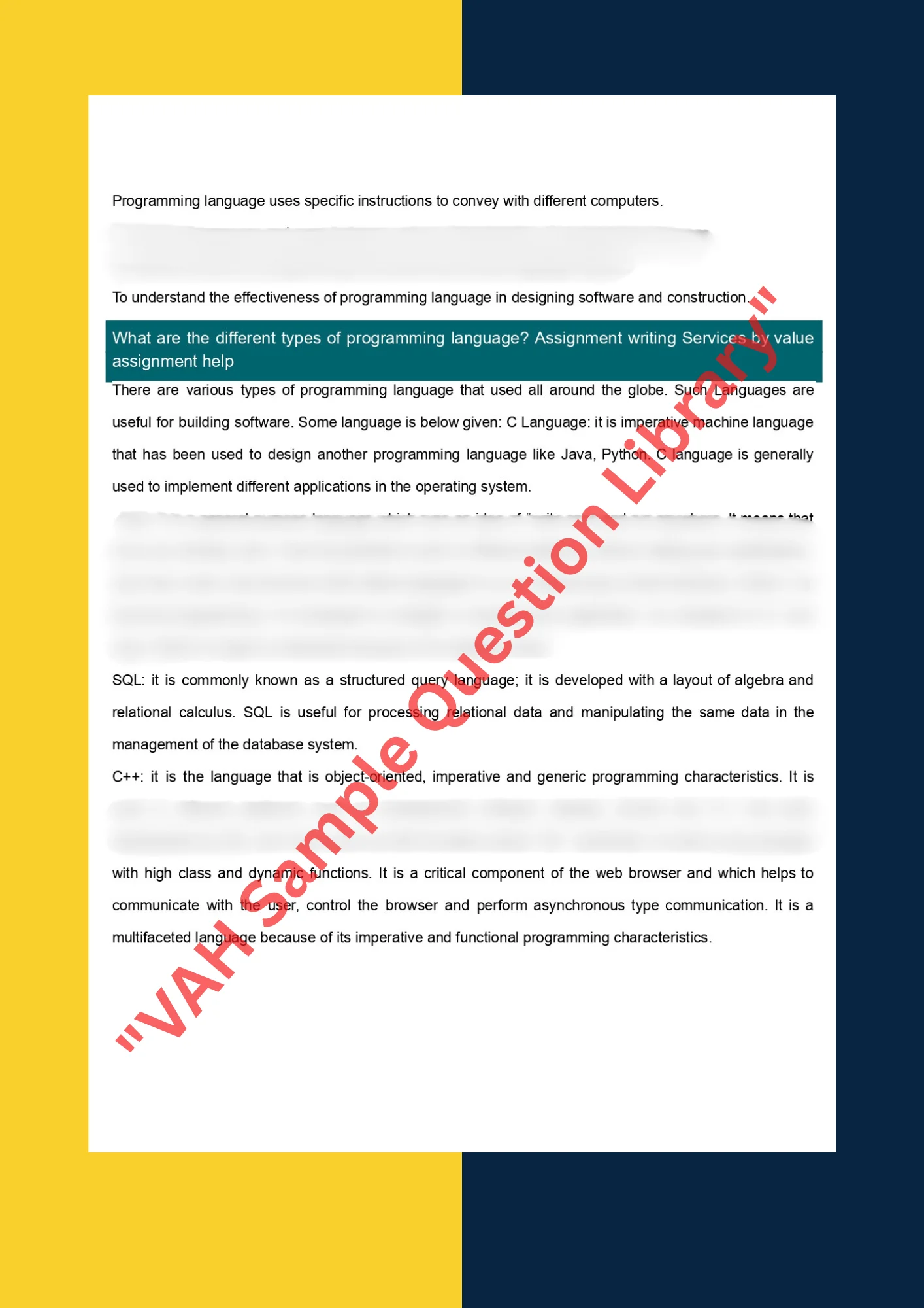 COMP4003 Programming Languages and Paradigms 1