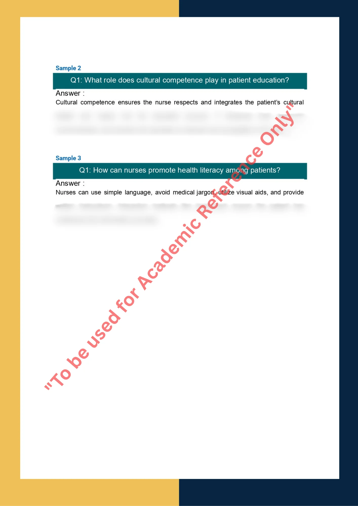 Assignment sample solution of NUR204 - Community and Public Health Nursing 1