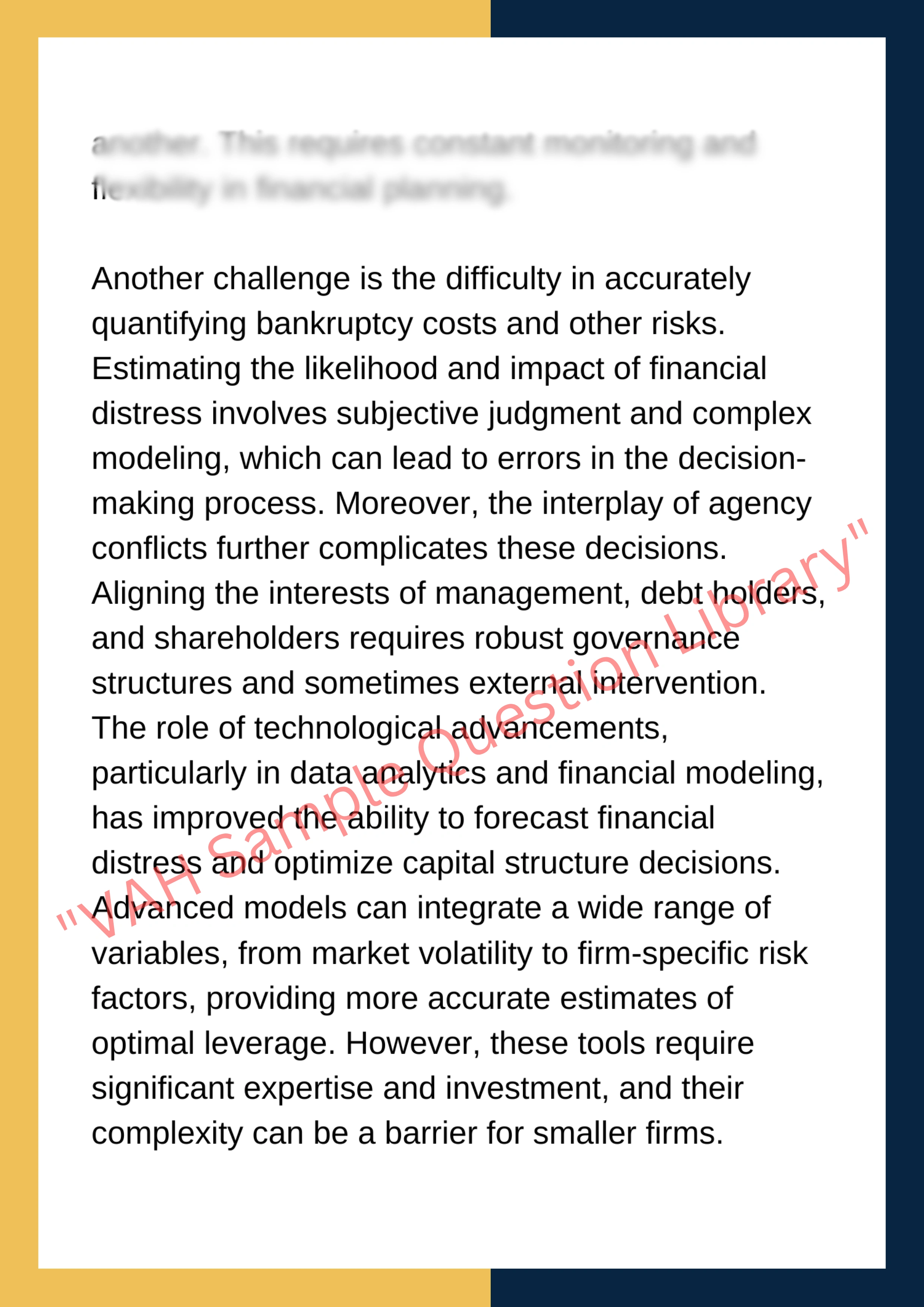 Assignment Sample Of Subject Corporate Finance – ACCT2001 6