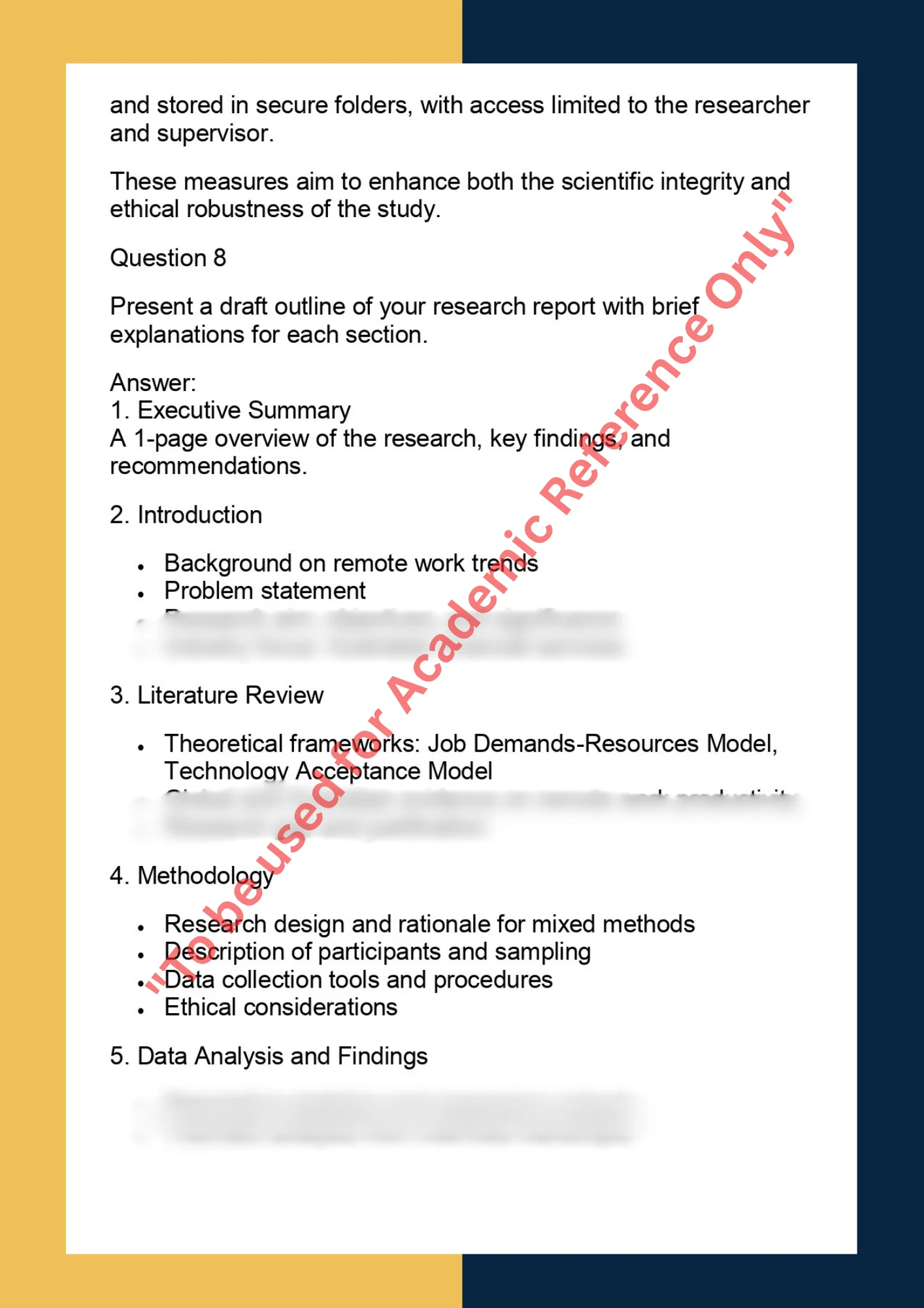 BUSS7001- Business Research Project 6