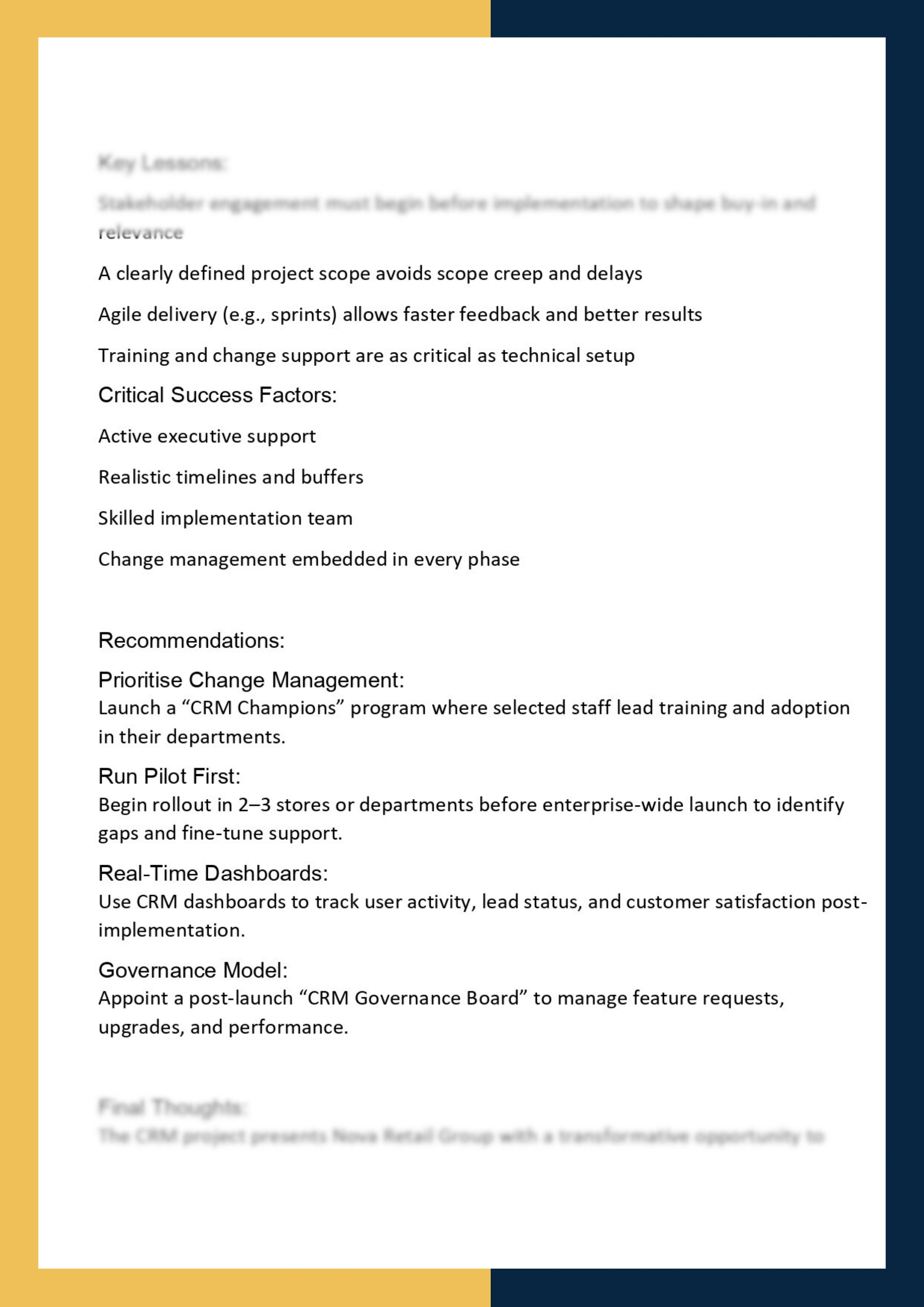 PROJ6001- Project Management Principles: Individual Written Report 5