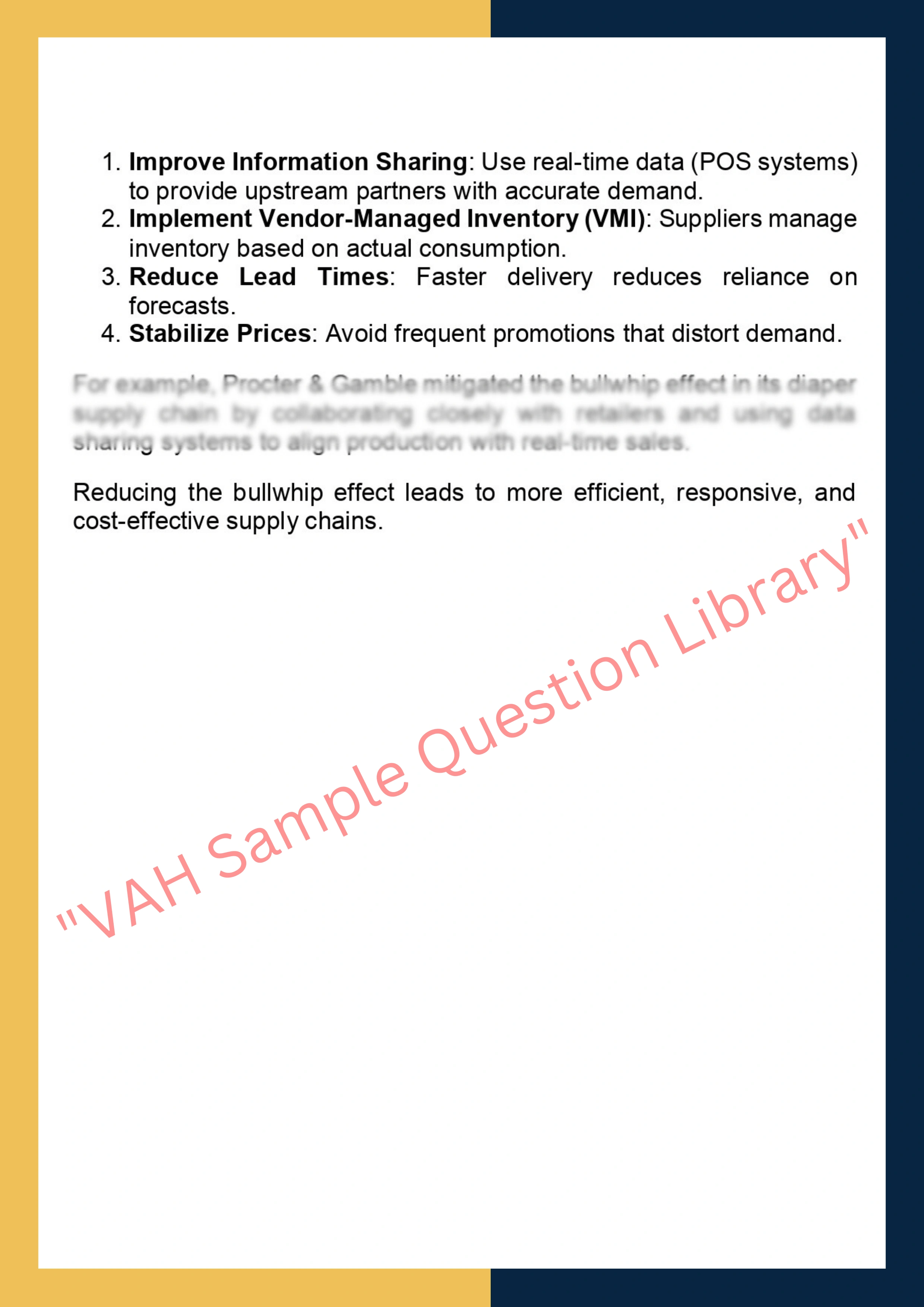 OPSM6010– Operations and Supply Chain  Management 6