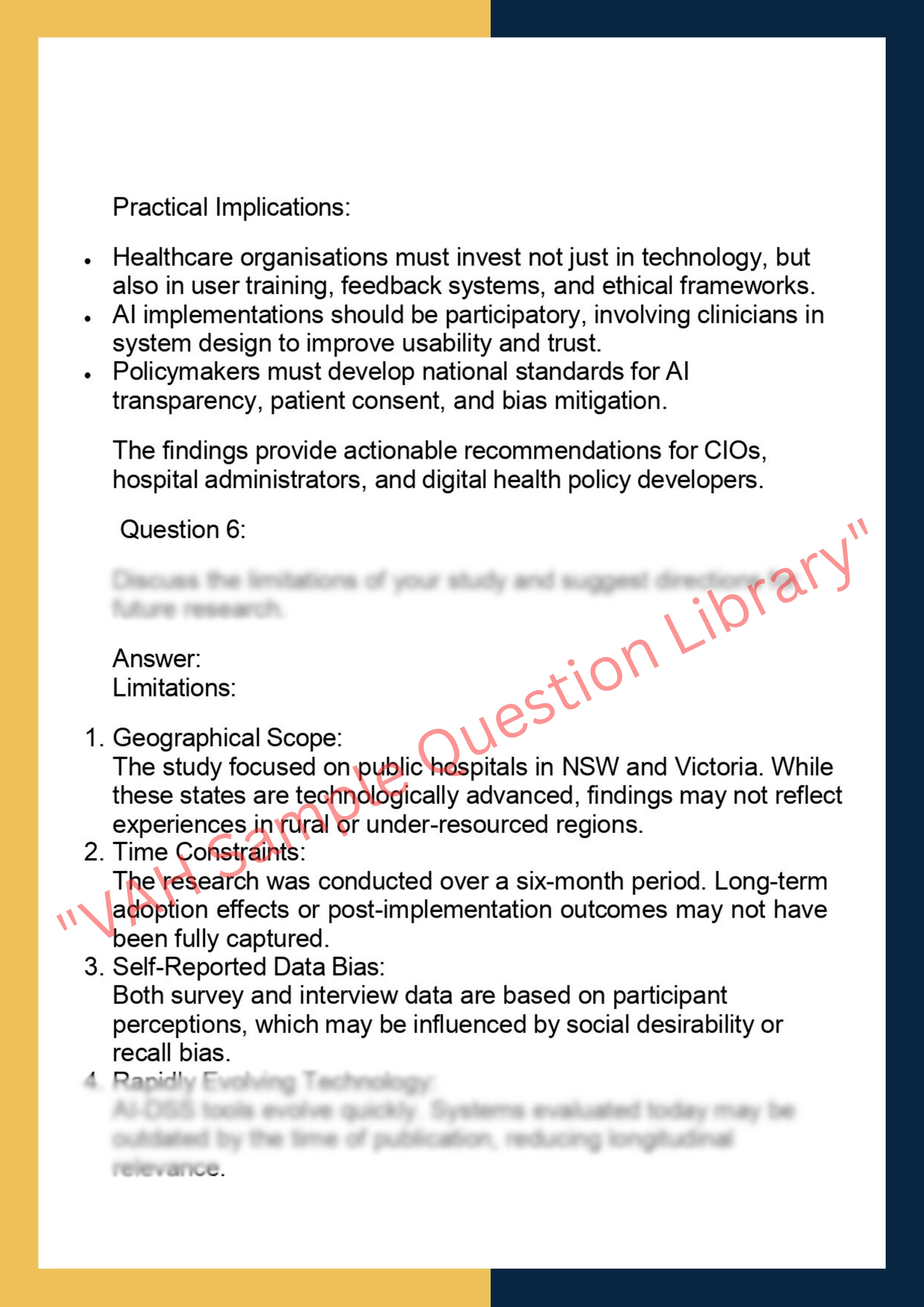 ISYS7000– Information Systems Thesis 6