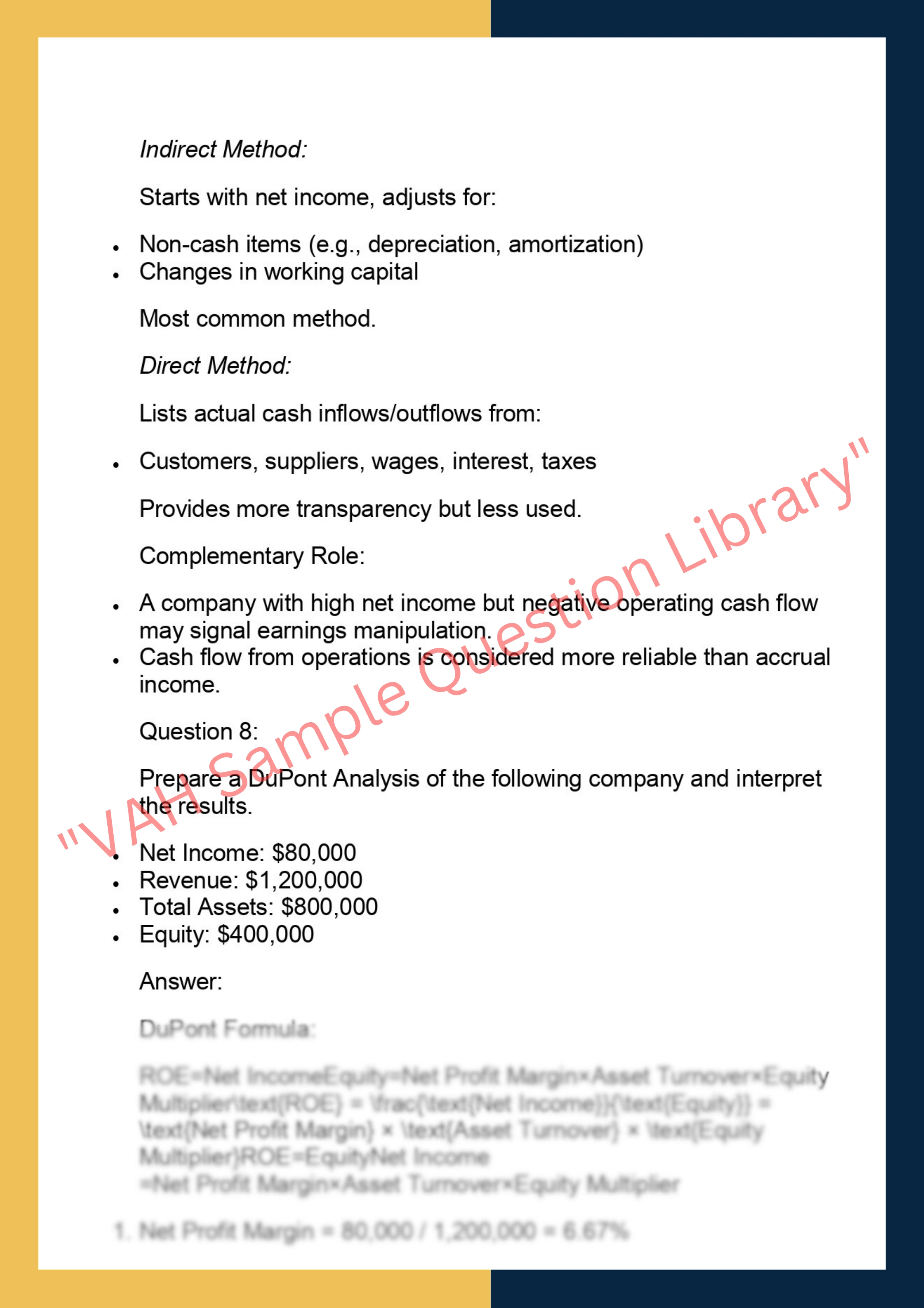 FINC6019 – Financial Statement Analysis &  Reporting 5