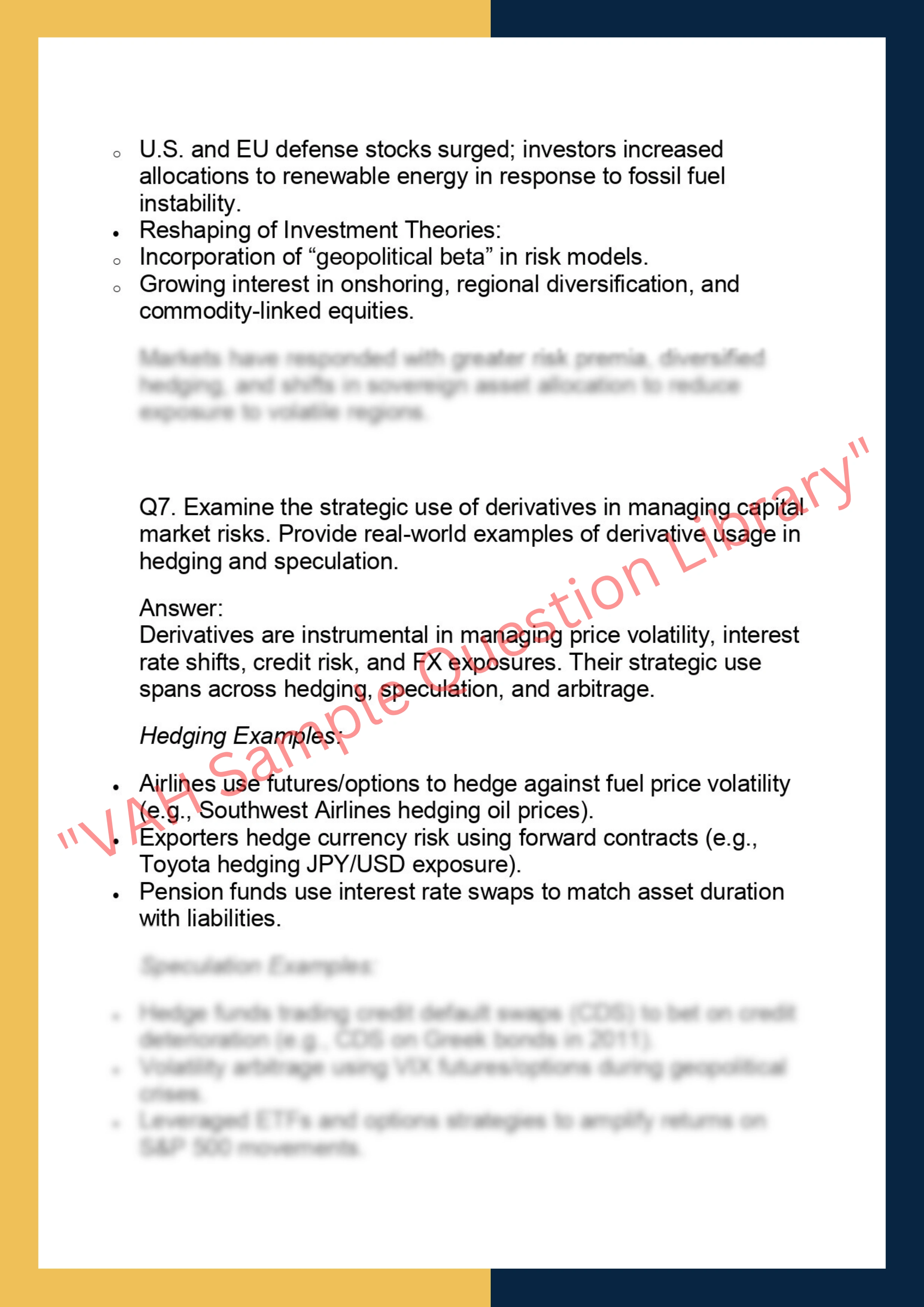 FINC6027 –  Global Capital Markets 6