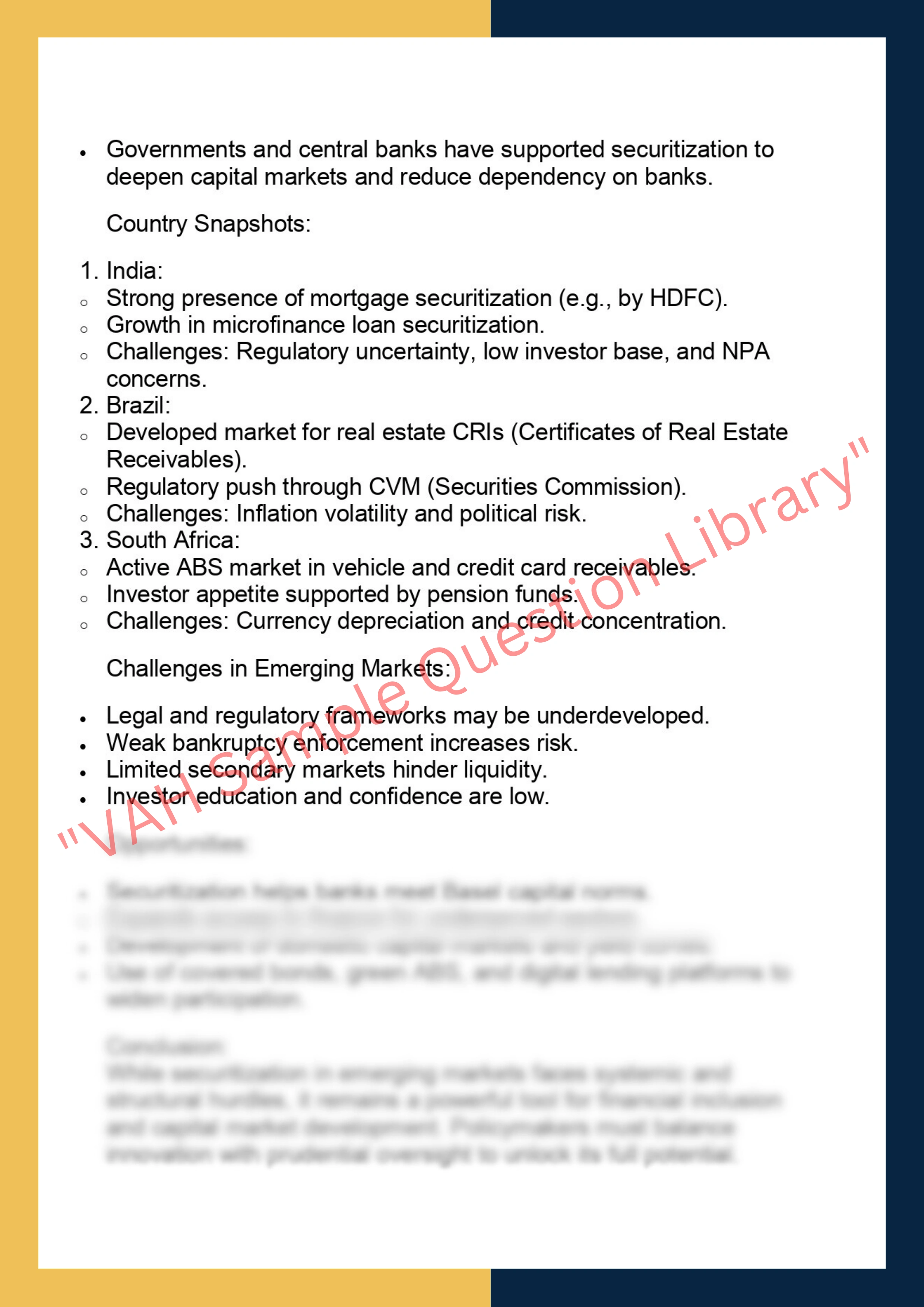 FINC6030 –  Structured Finance and  Securitization 6