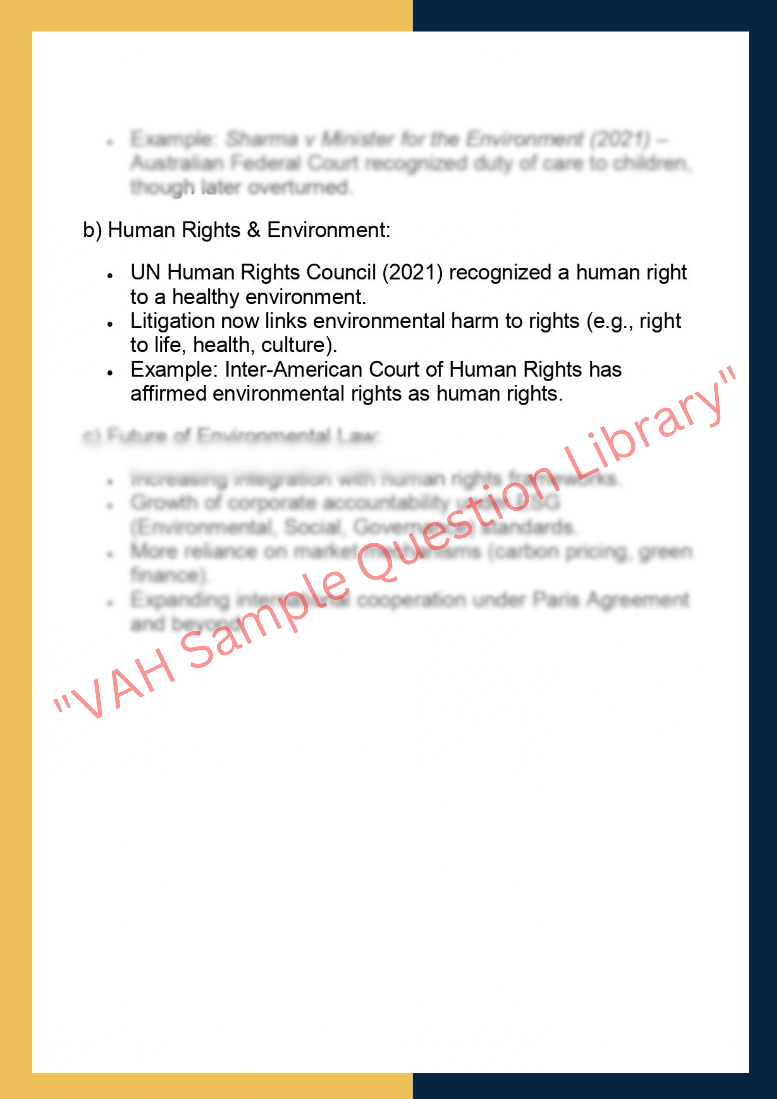 LAWS6044– Environmental Law and Policy 6