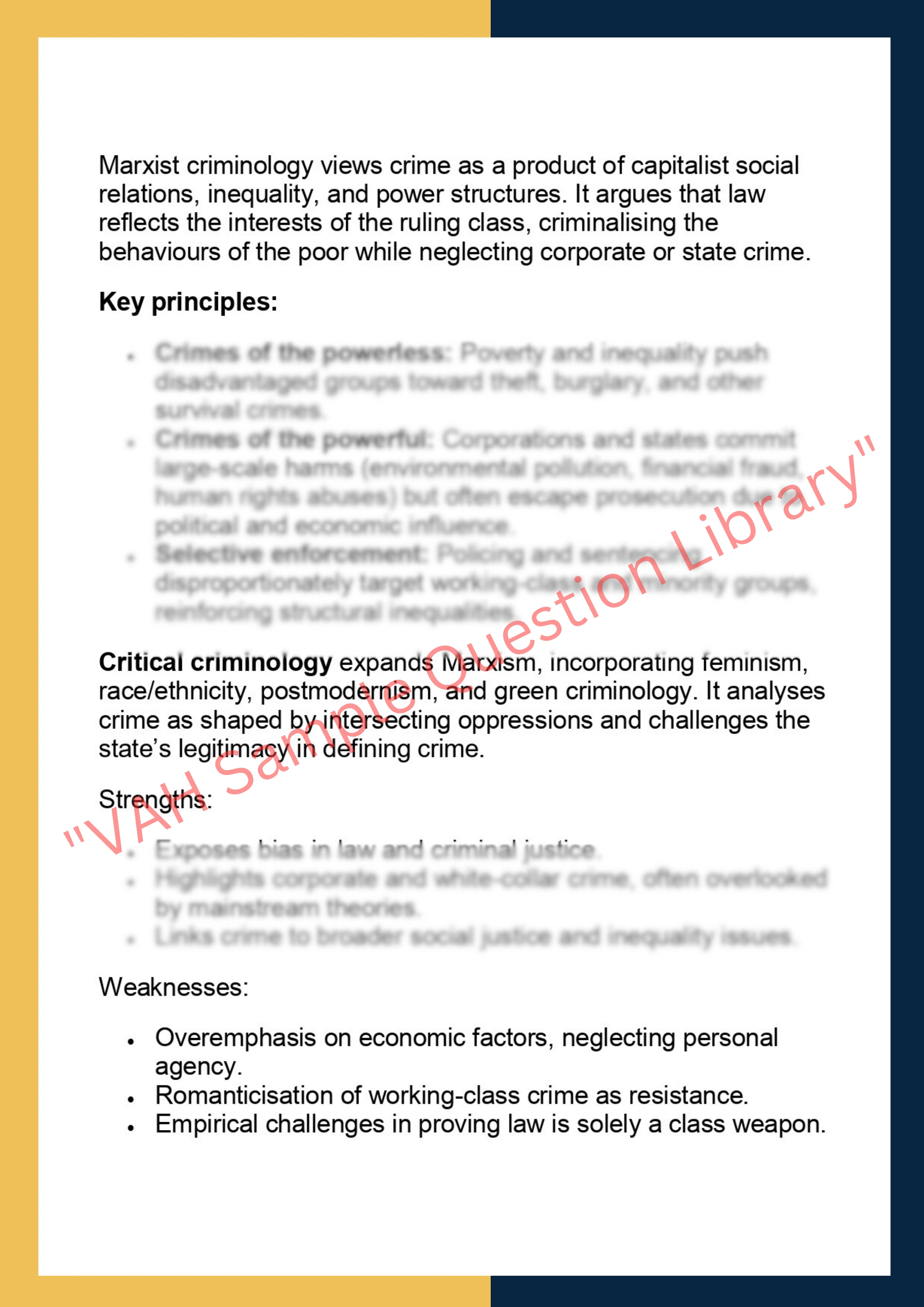 LAWS6048 –  Explaining Crime 6