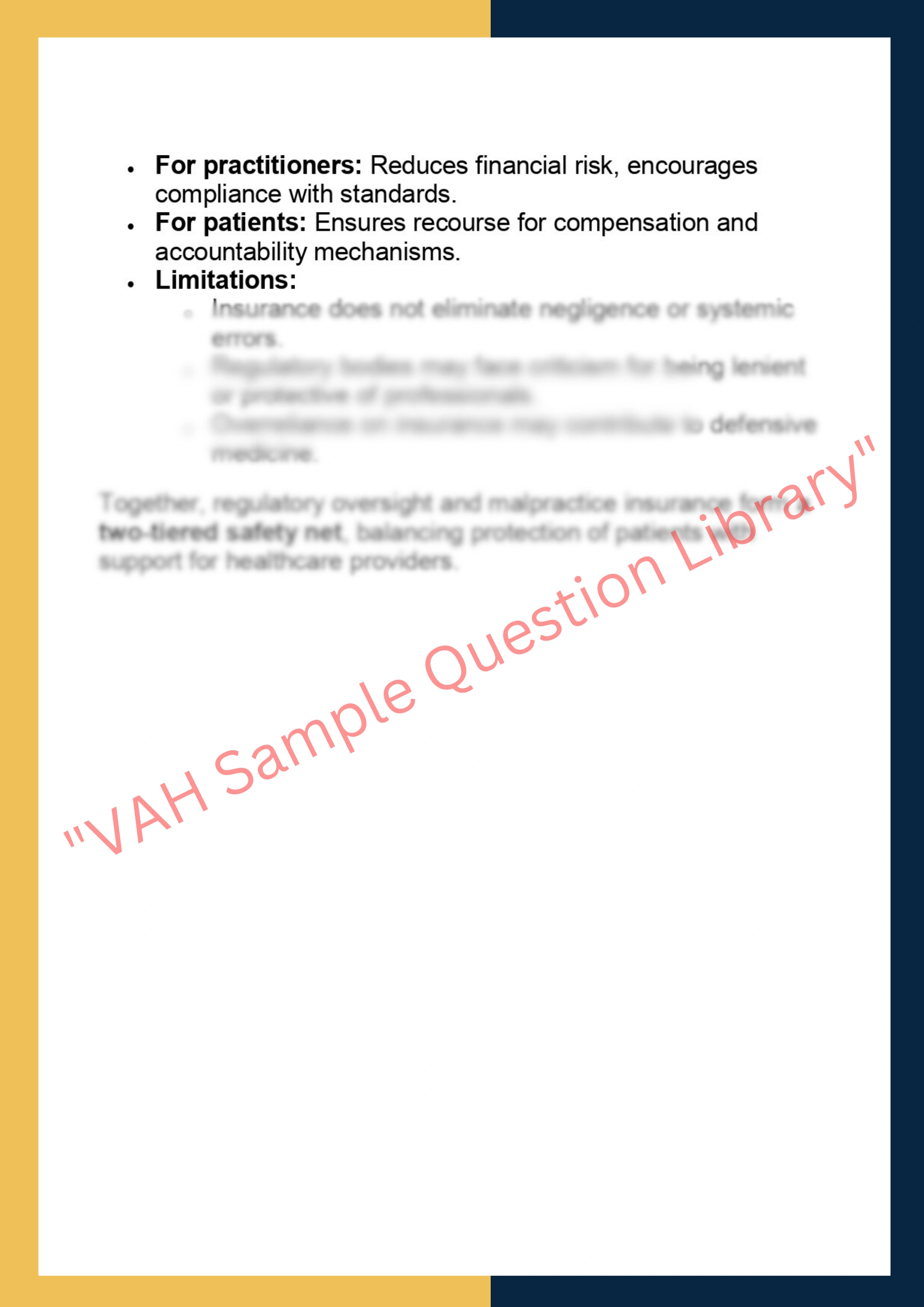 LAWS6054 – Health Care and Professional  Liability 6
