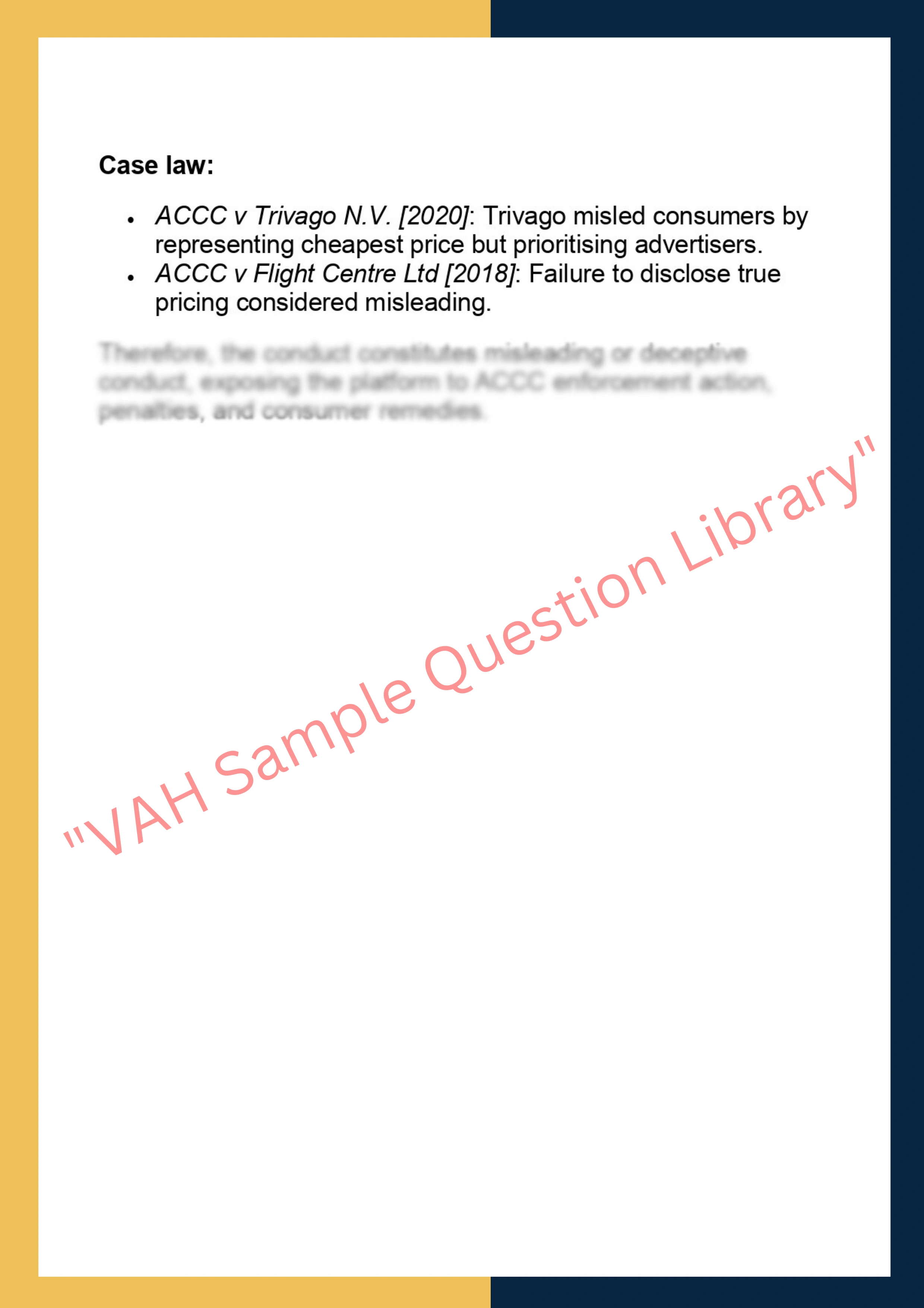 LAWS70380 – Australian Consumer Law 6