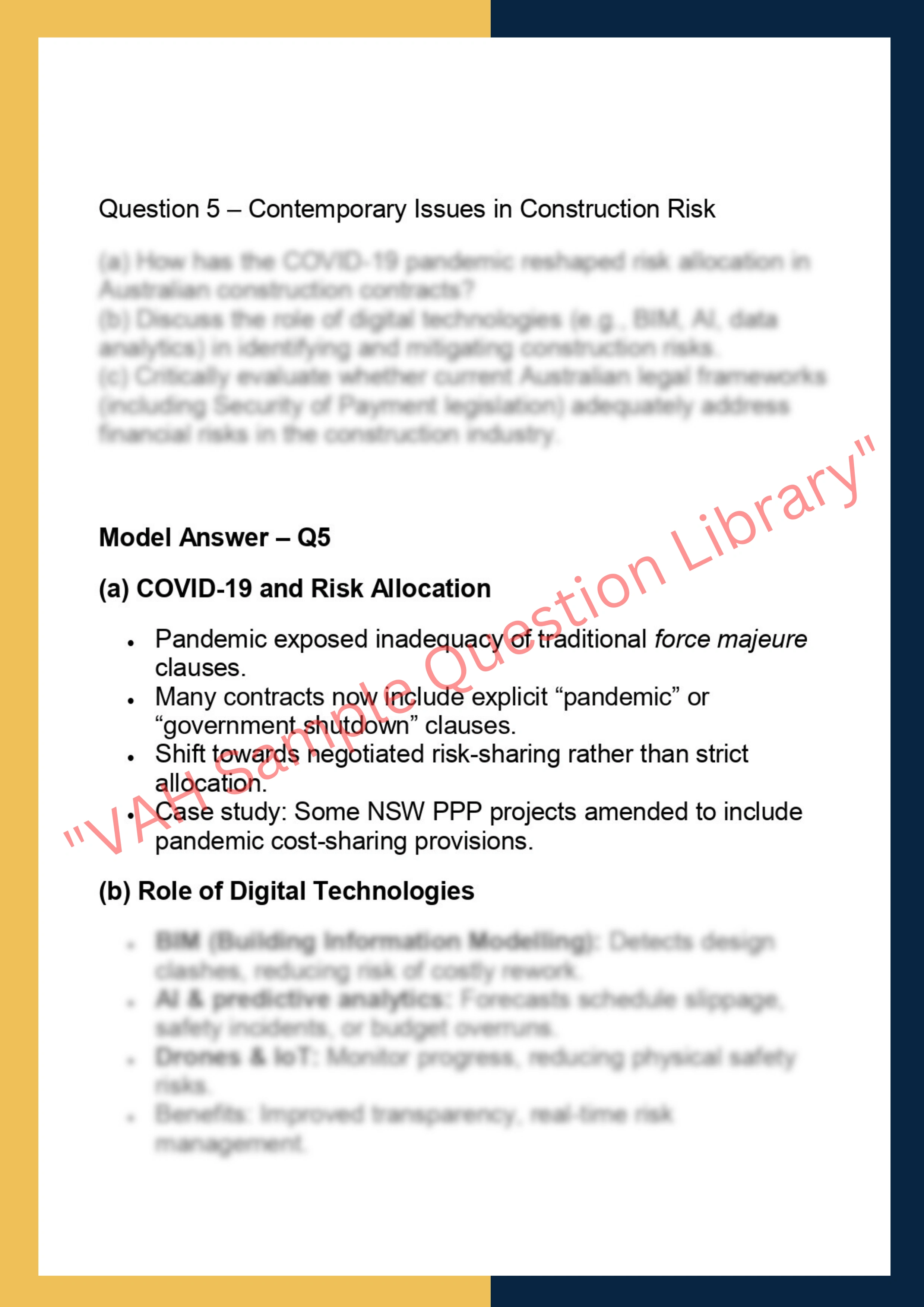 LAWS70149  – Construction Risk 6