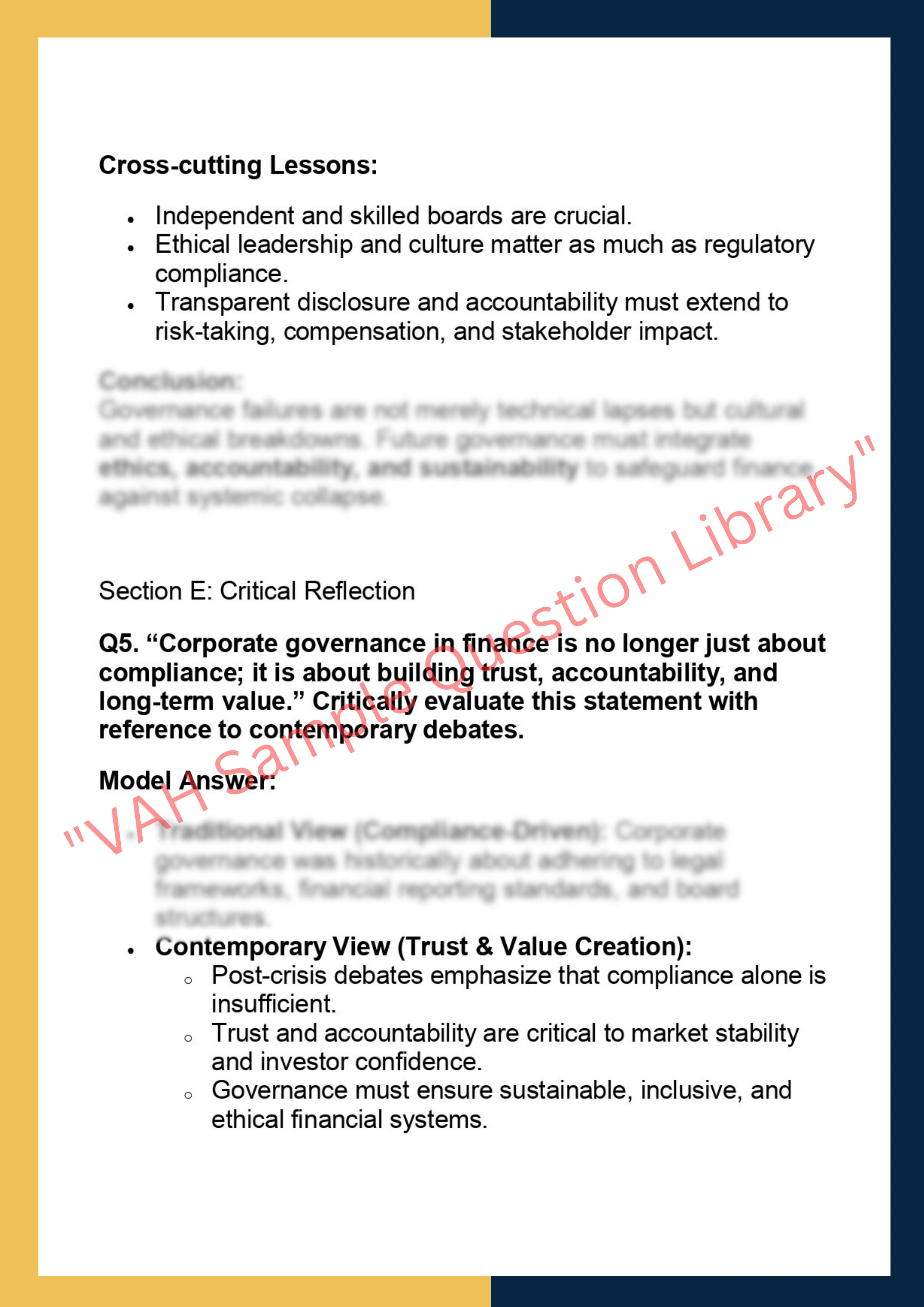SOLM012 – Corporate Governance and Responsibility in Finance 6