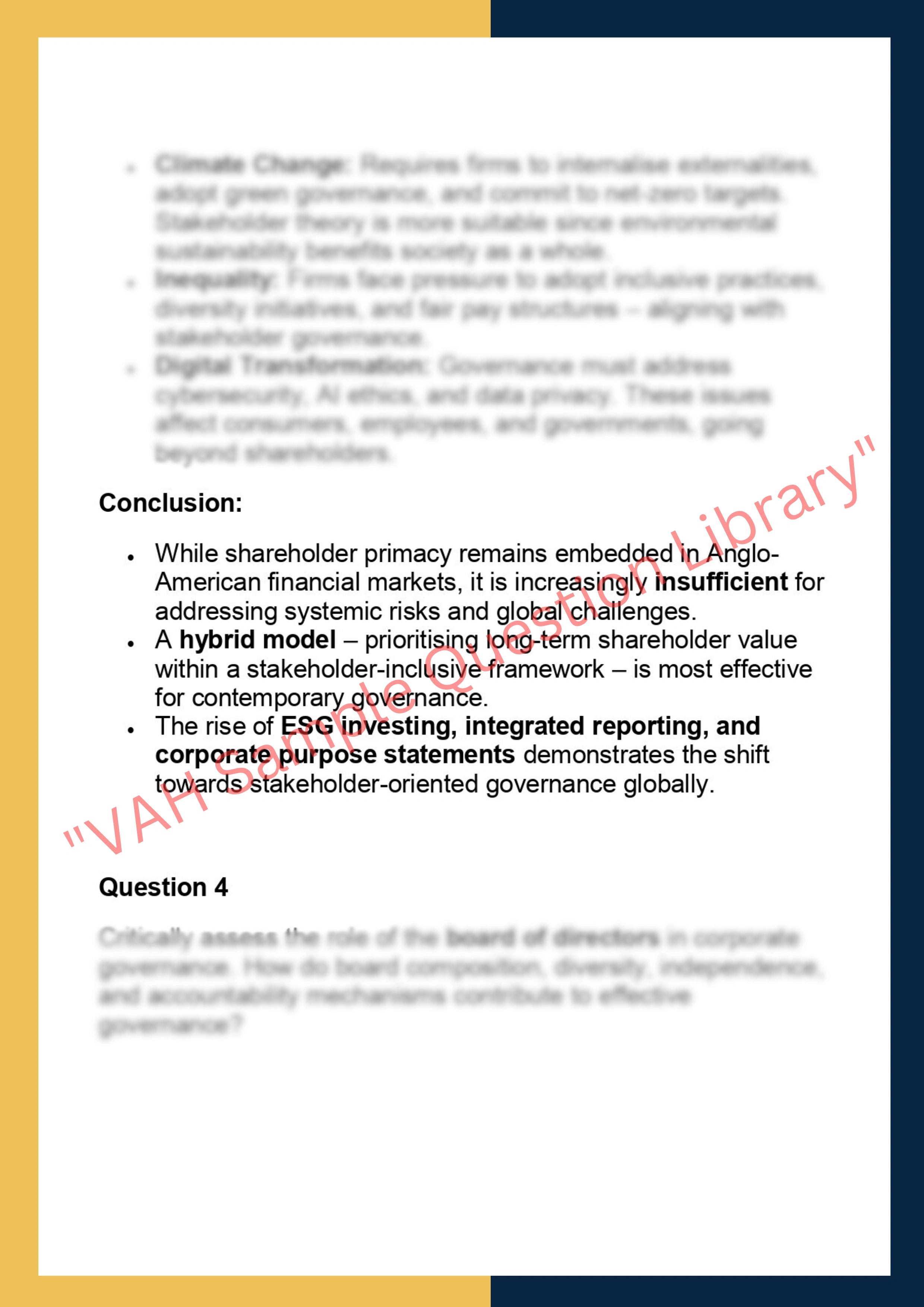 SOLM022 –  Corporate Governance: Foundational & Theoretical 6