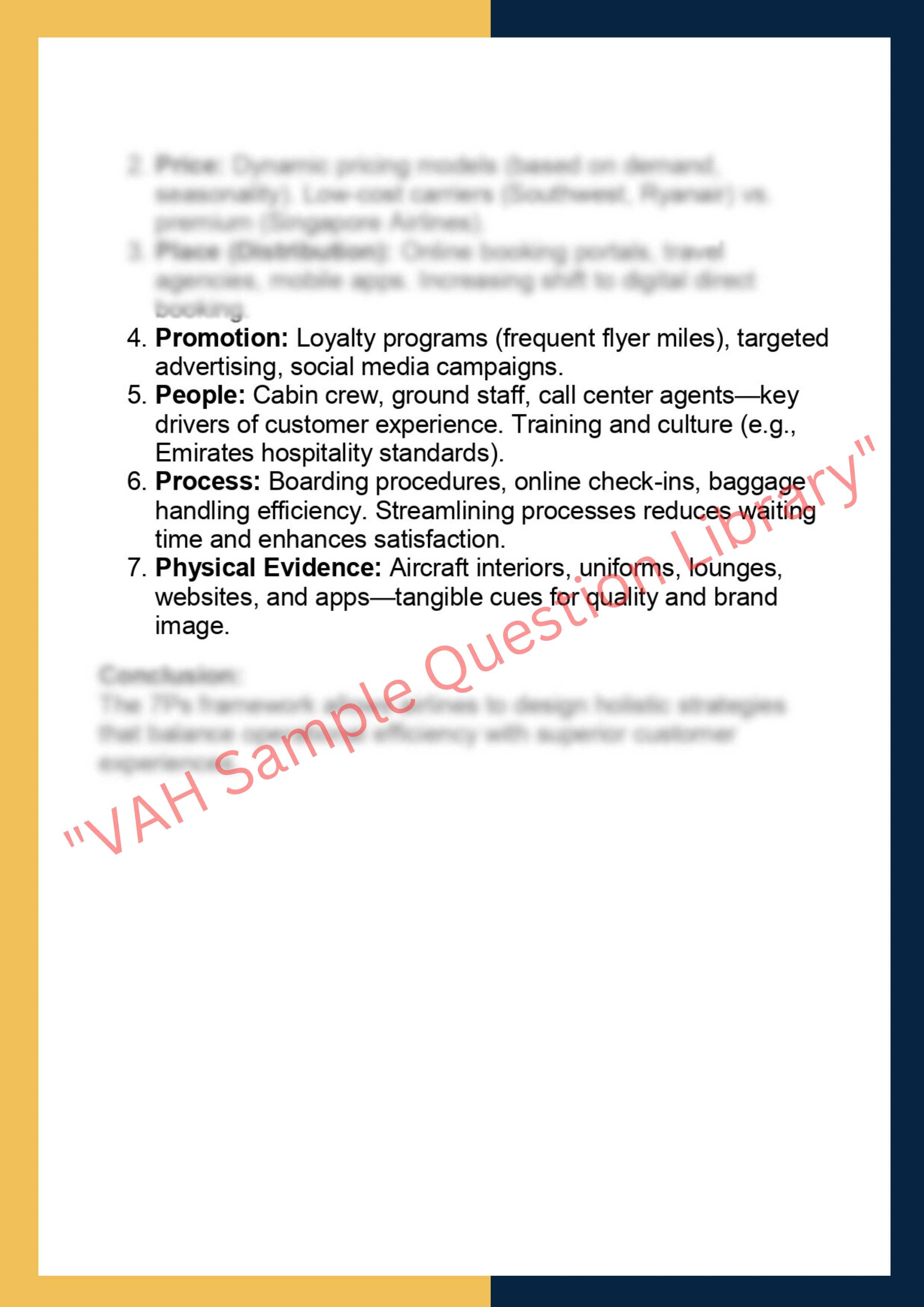 MKTG7310 – Services Marketing Strategy 6