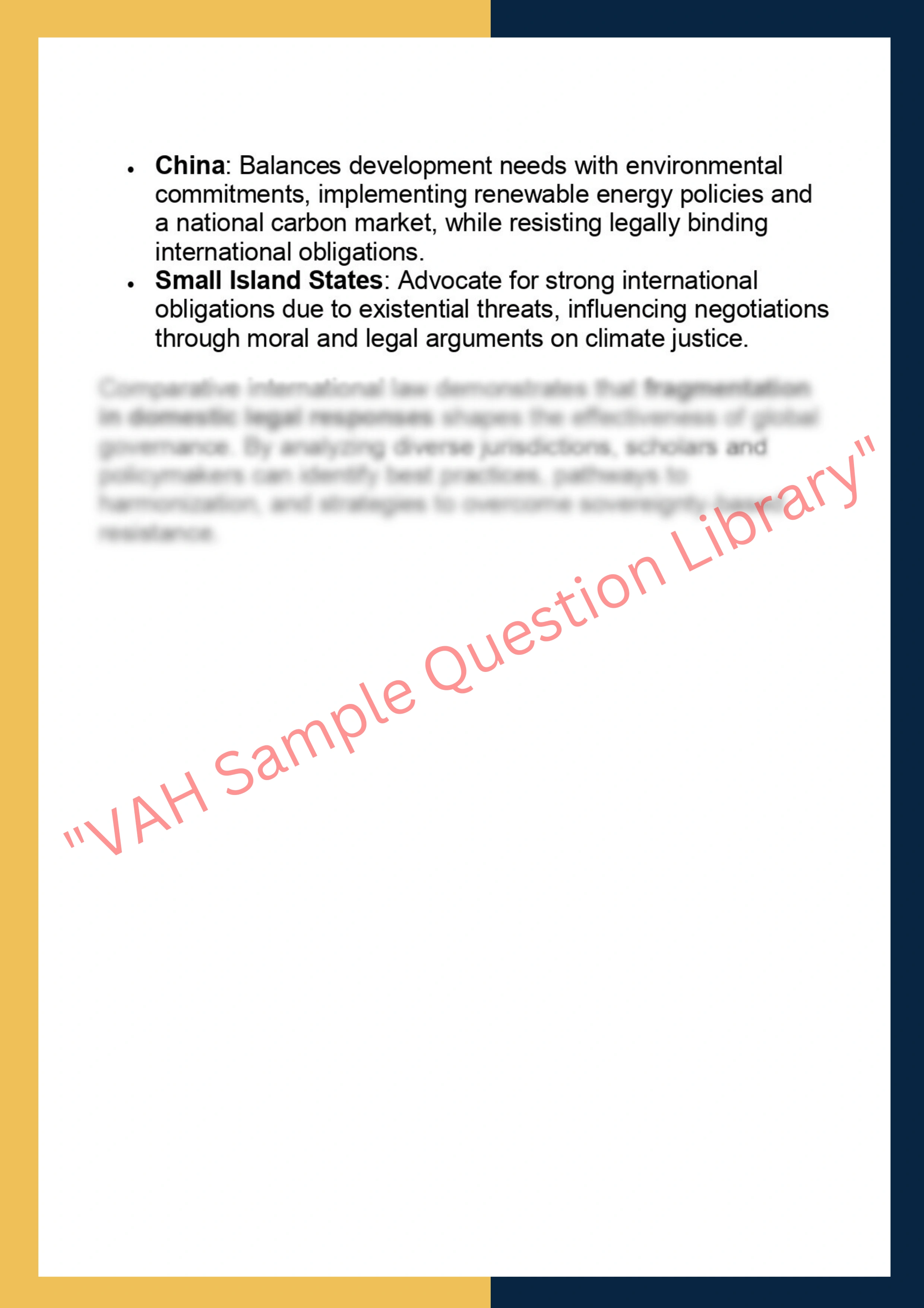 LAW7421 – Comparative International Law  Dissertation 6
