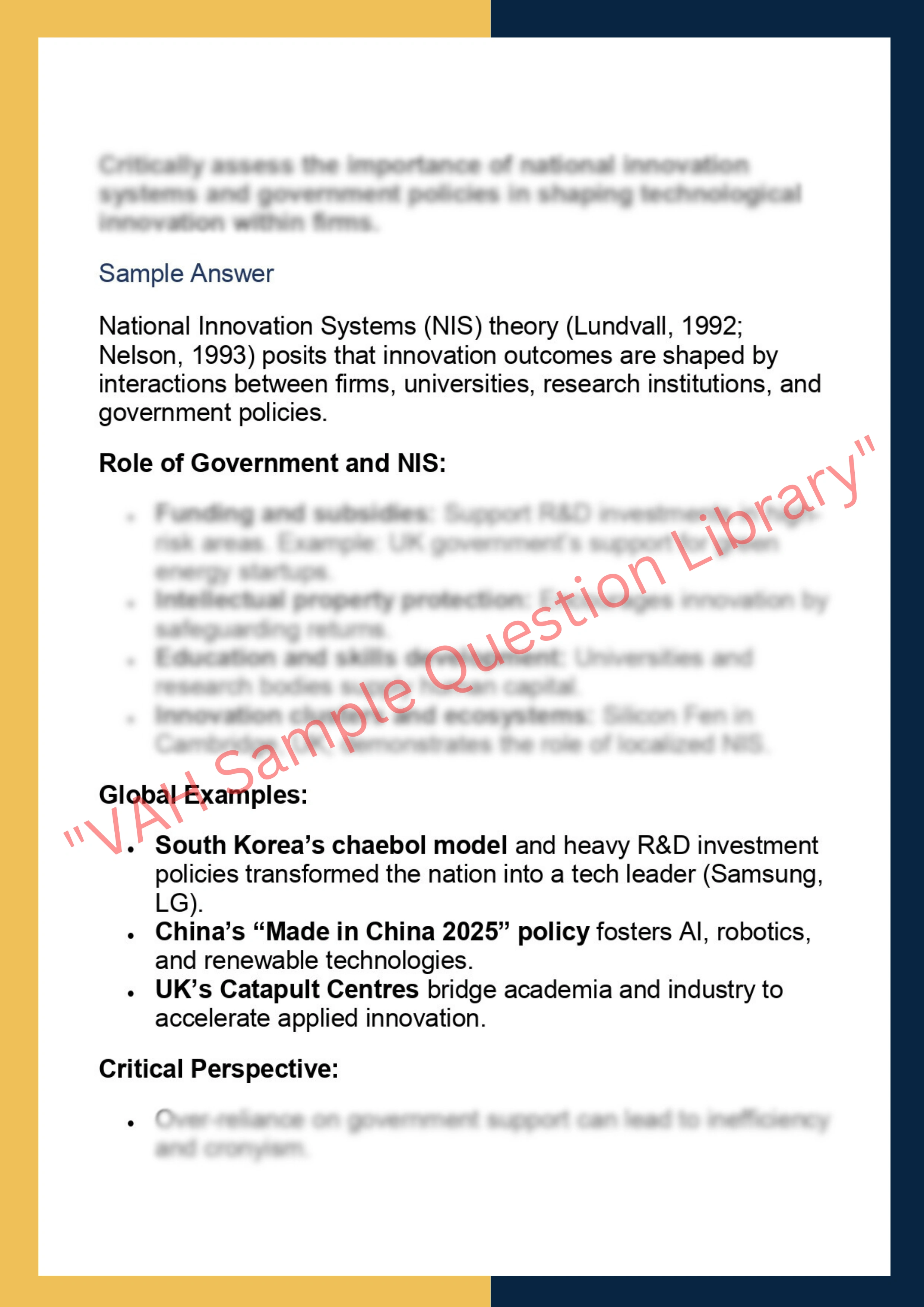 TECH7022 – Technology & Innovation  Management 6
