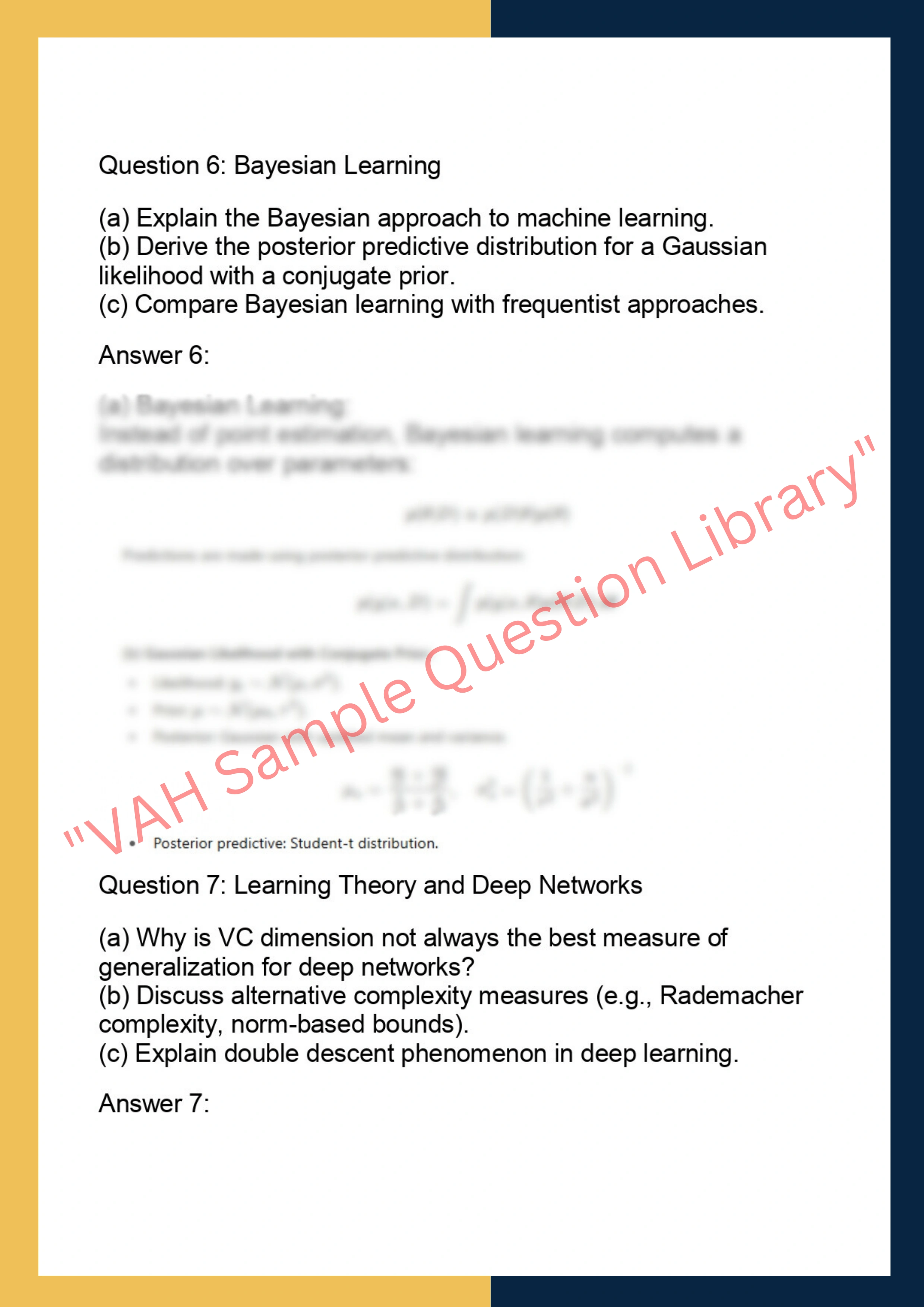INFR11120 –  Machine Learning Theory 6